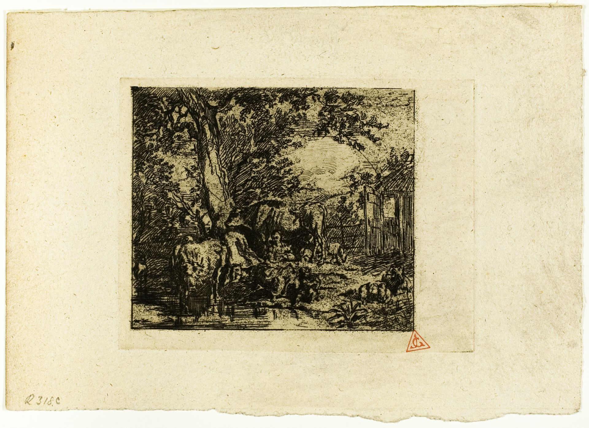 Landscape with Animals by Charles Jacque