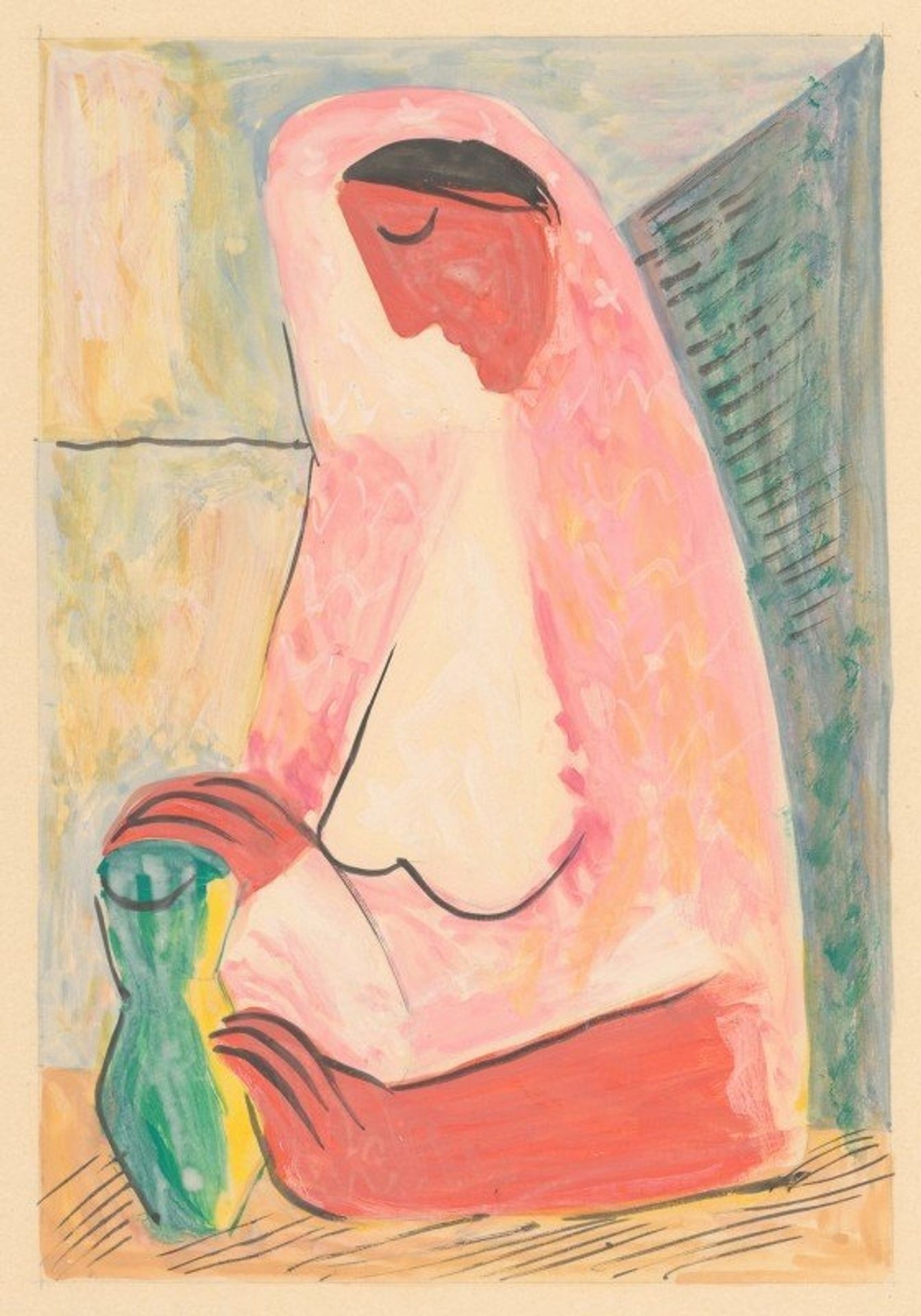 Woman with a vase by Mikuláš Galanda