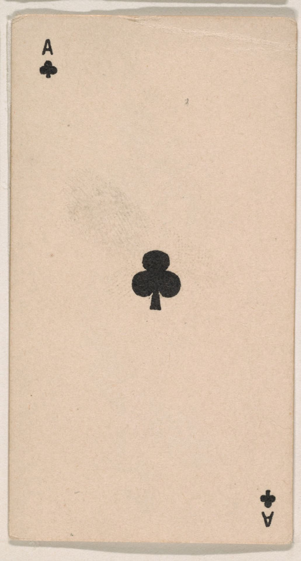 Ace of Clubs, from the Transparent Playing Cards series (N220) issued by Kinney Bros. by Kinney Brothers Tobacco Company