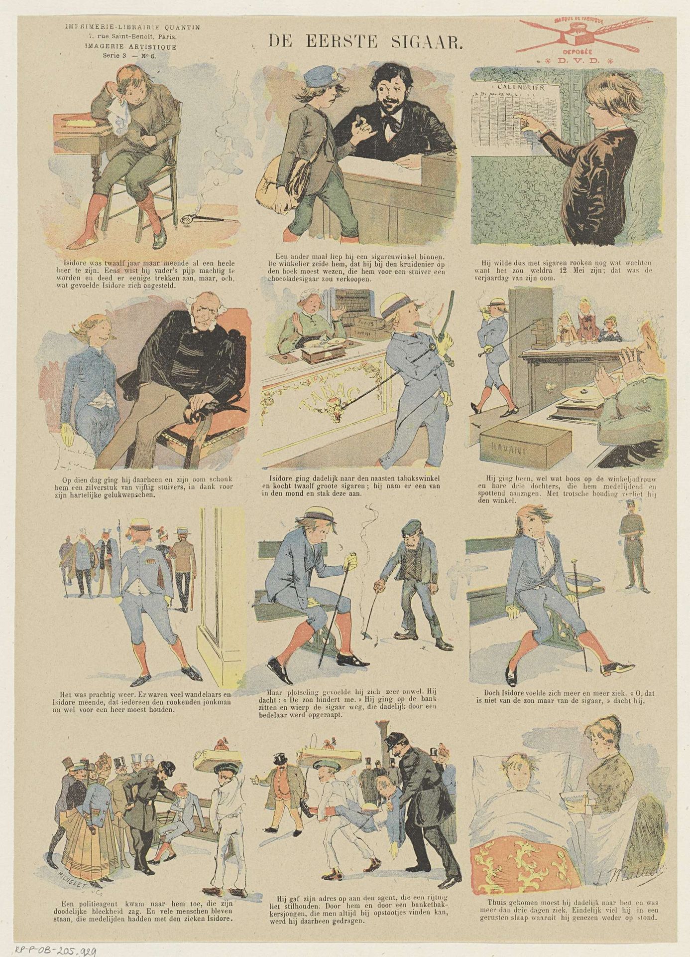 De eerste sigaar by Michelet