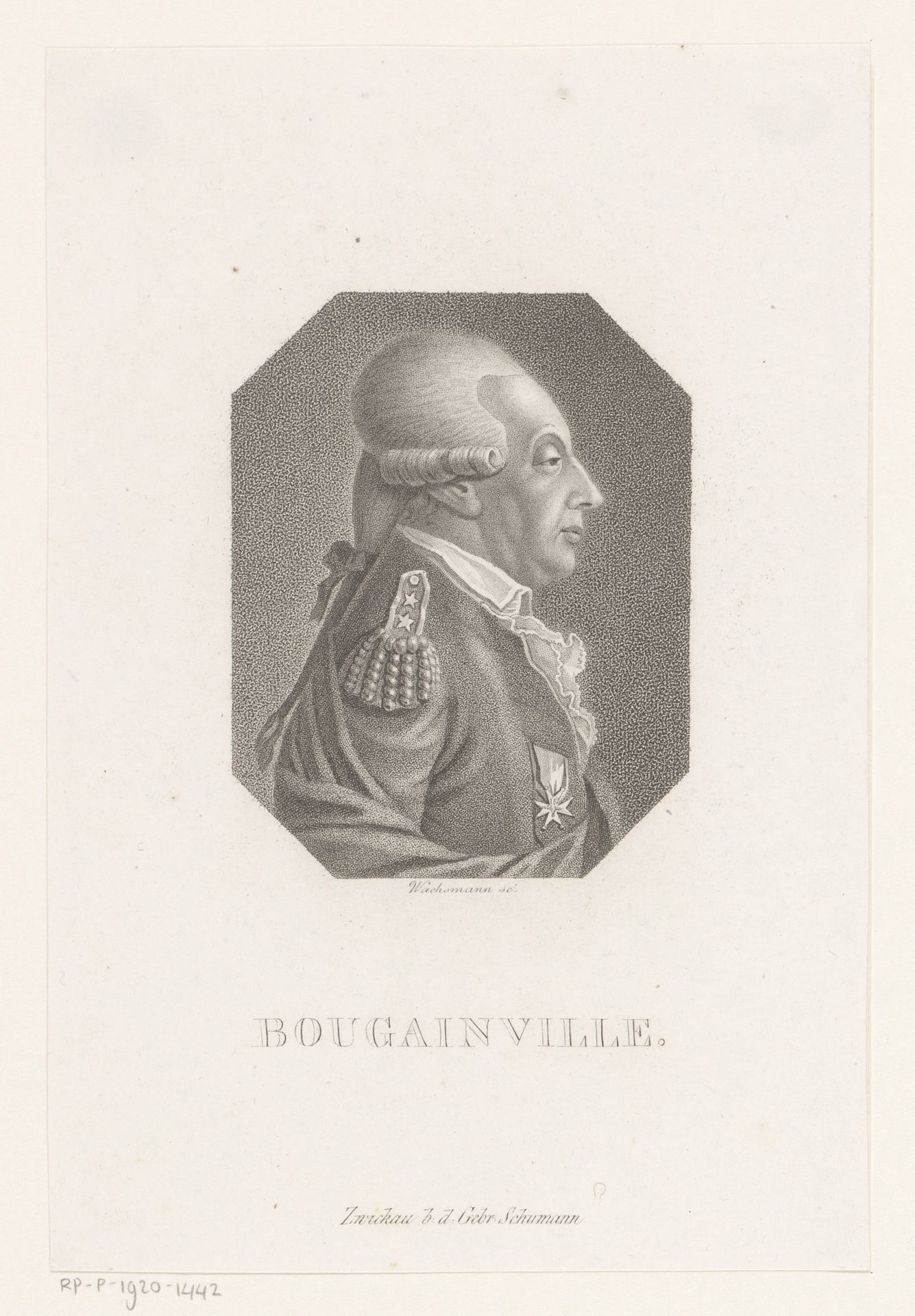 Portret van Louis-Antoine de Bougainville by Anton Wachsmann
