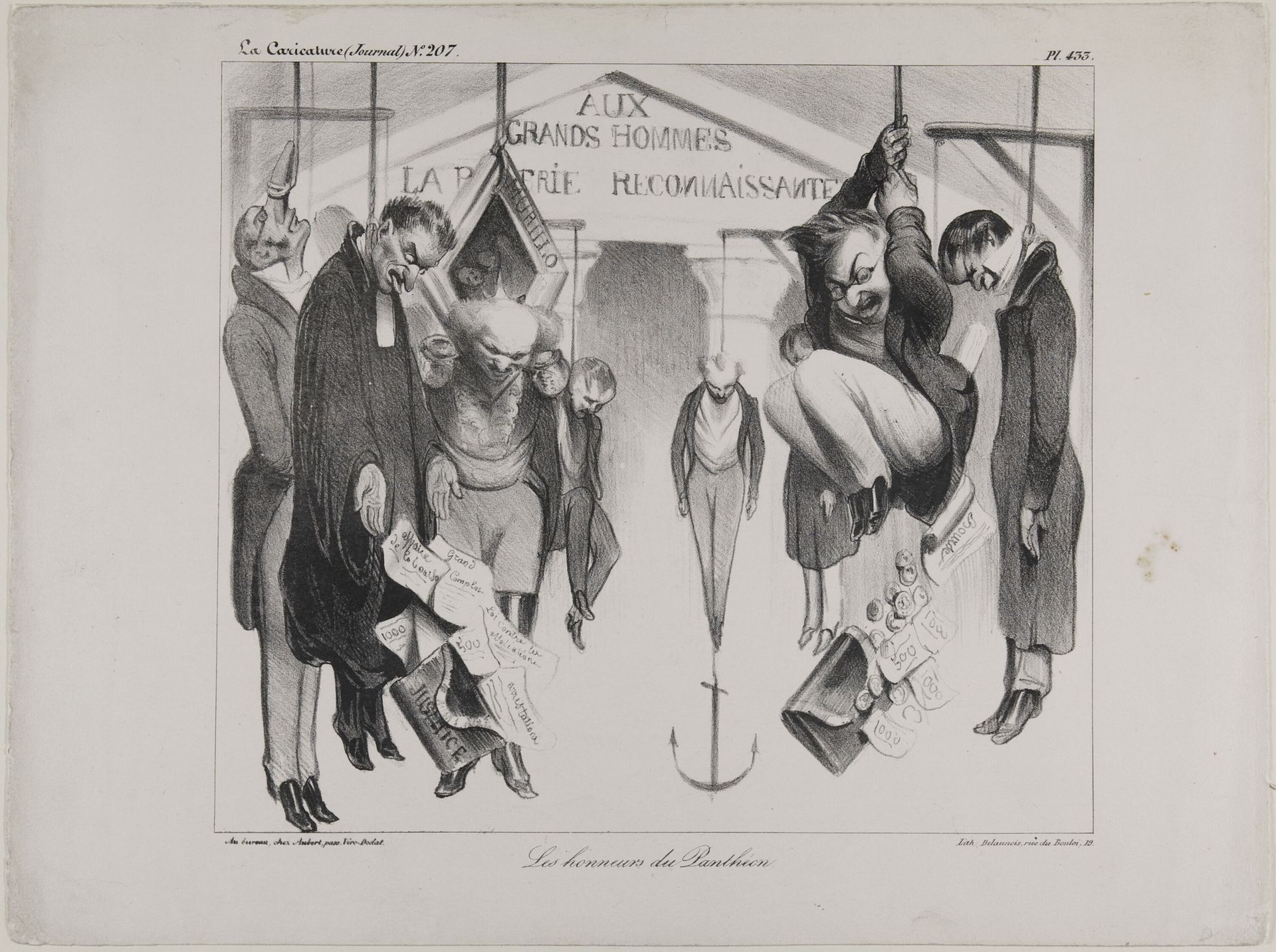 The Honours of the Pantheon, plate 433 by Honoré Daumier