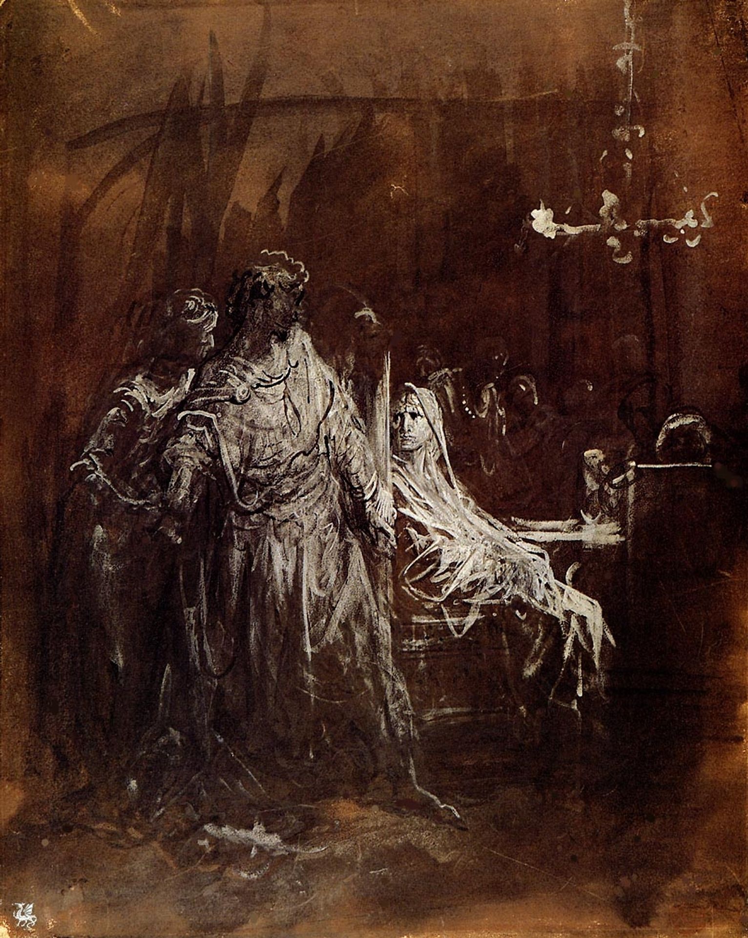 Spectrum appearance of Banquo by Gustave Dore