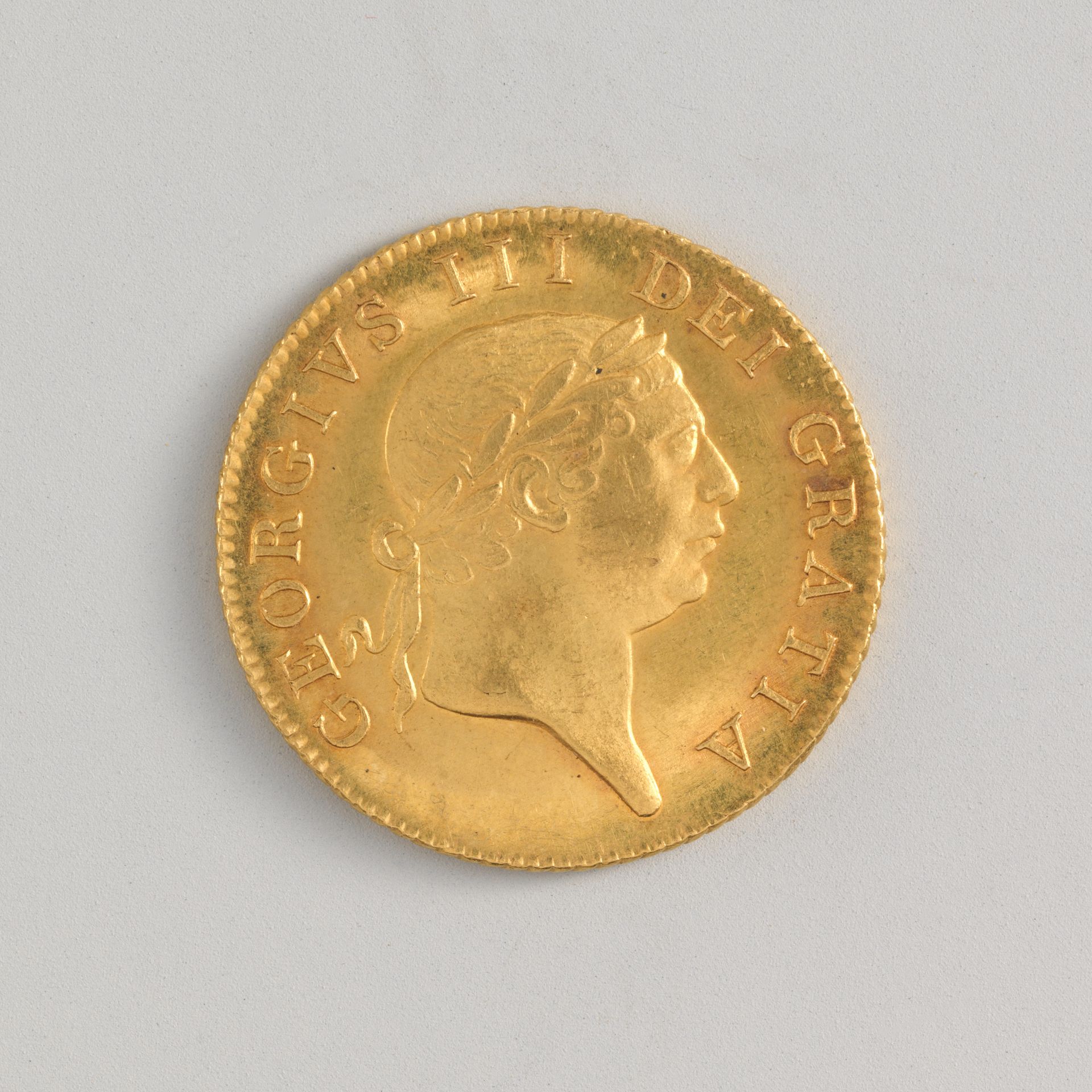 George III guinea, "Military" type by Lewis Pingo