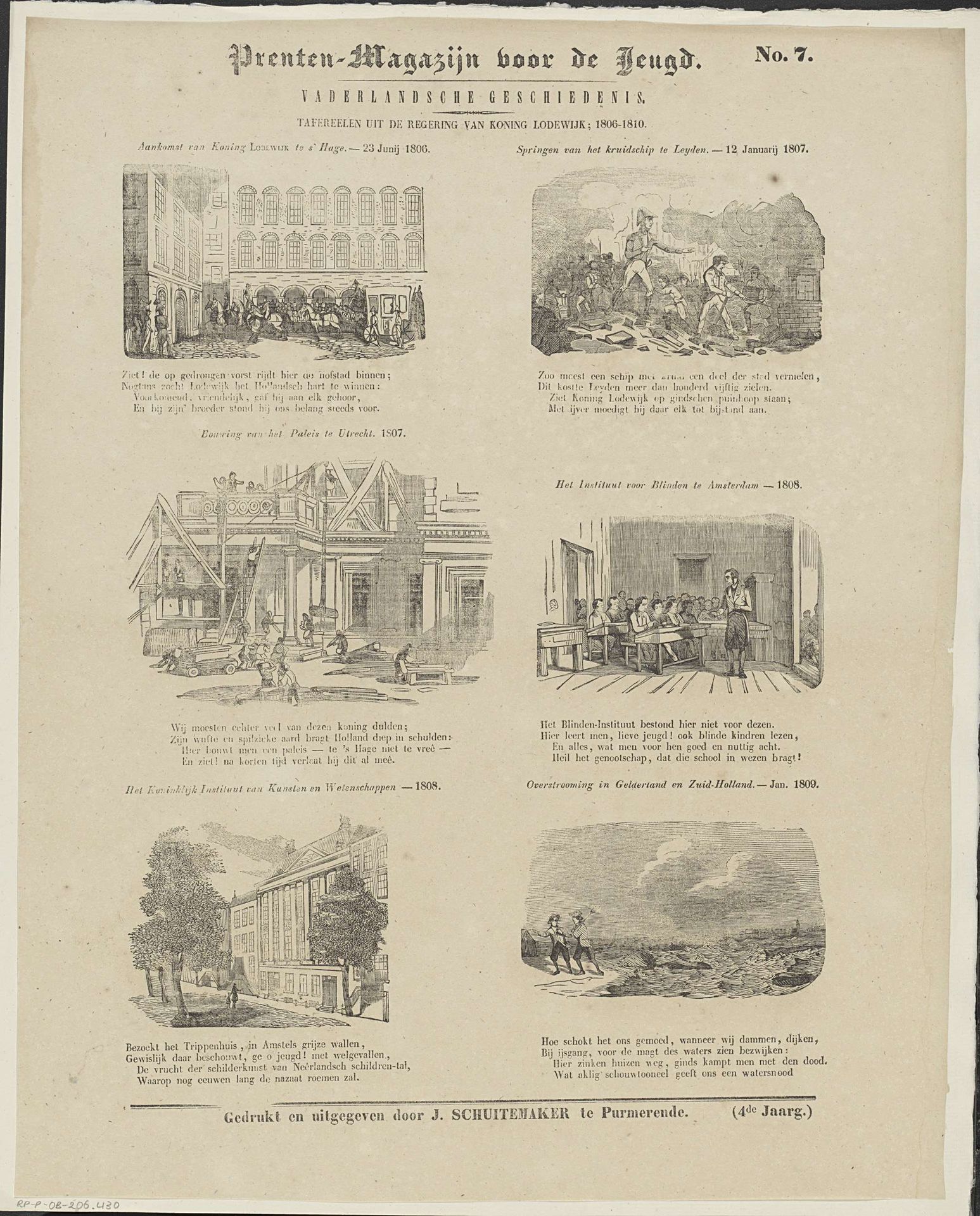 Tafereelen uit de regering van koning Lodewijk. - 1806-1810 by Jan Schuitemaker