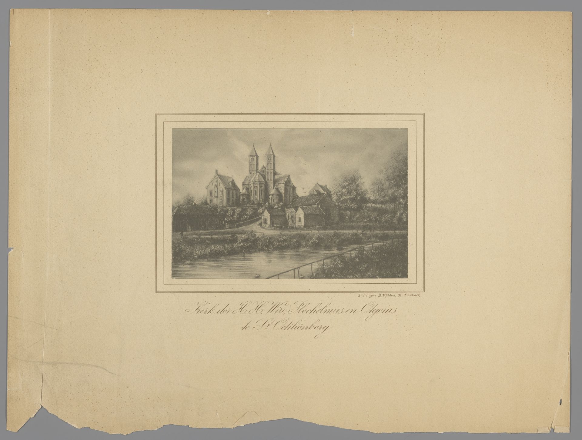 Gezicht op de Basiliek van de H.H. Wiro, Plechelmus en Otgerus by Anonymous