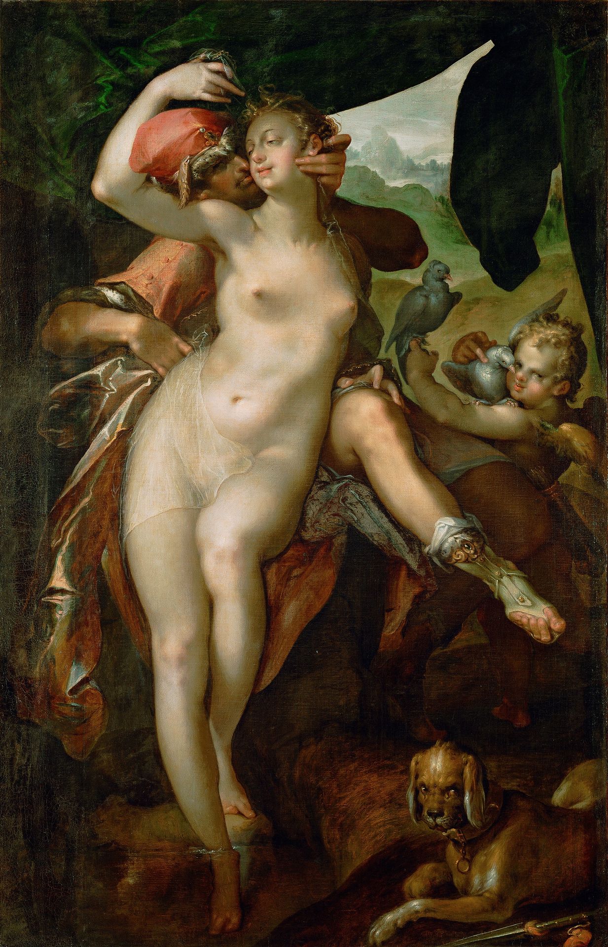 Venus and Adonis by Bartholomeus Spranger
