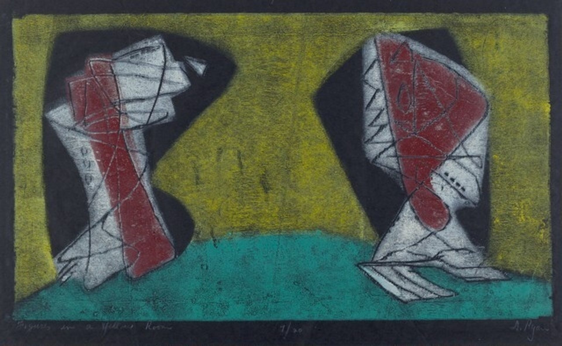Figures in a Yellow Room by Anne Ryan