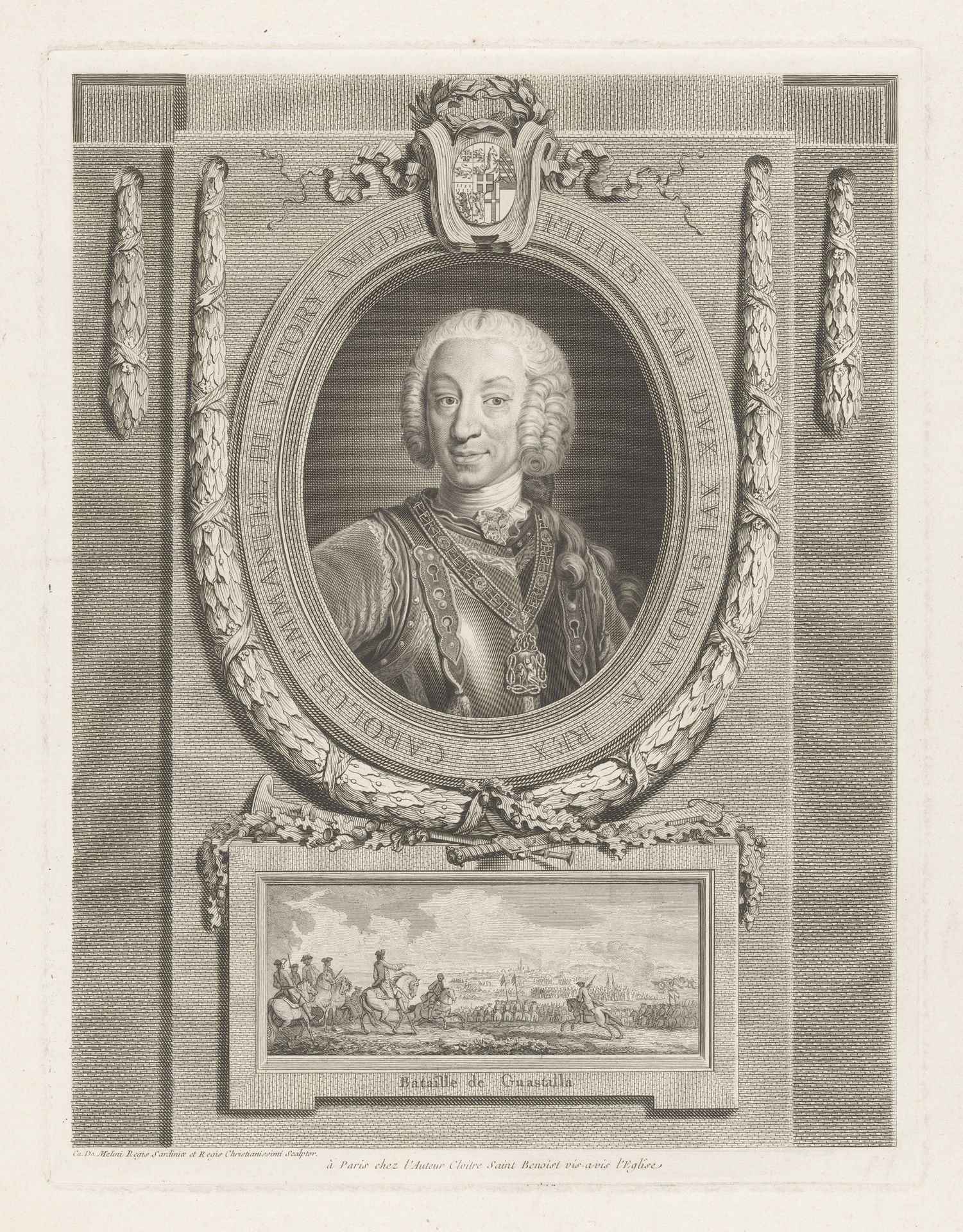 Portret van Karel Emanuel III, koning van Sardinië by Carlo Domenico Melini