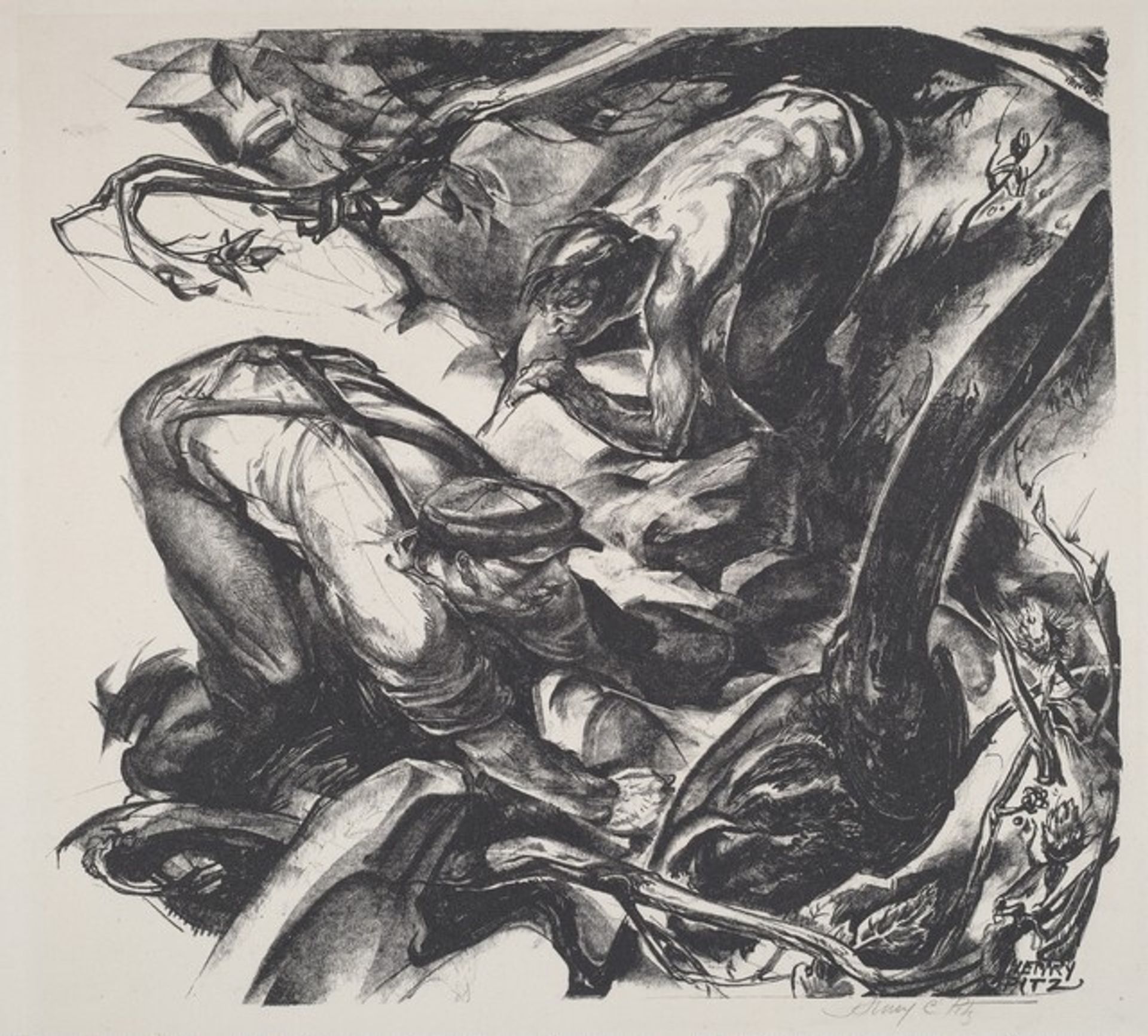 Untitled (Mending Wall) by Henry Clarence Pitz