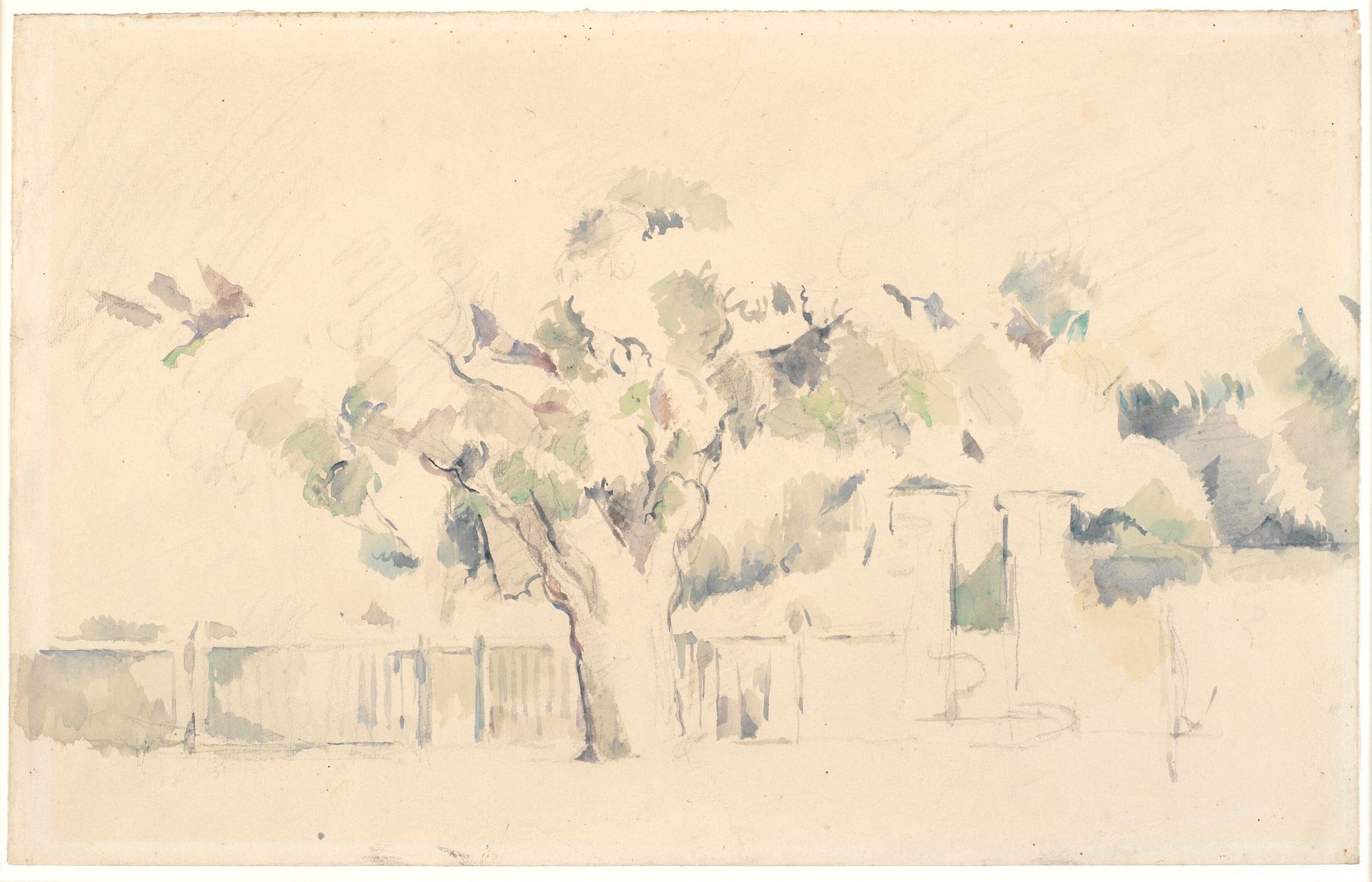 Stakittet by Paul Cézanne