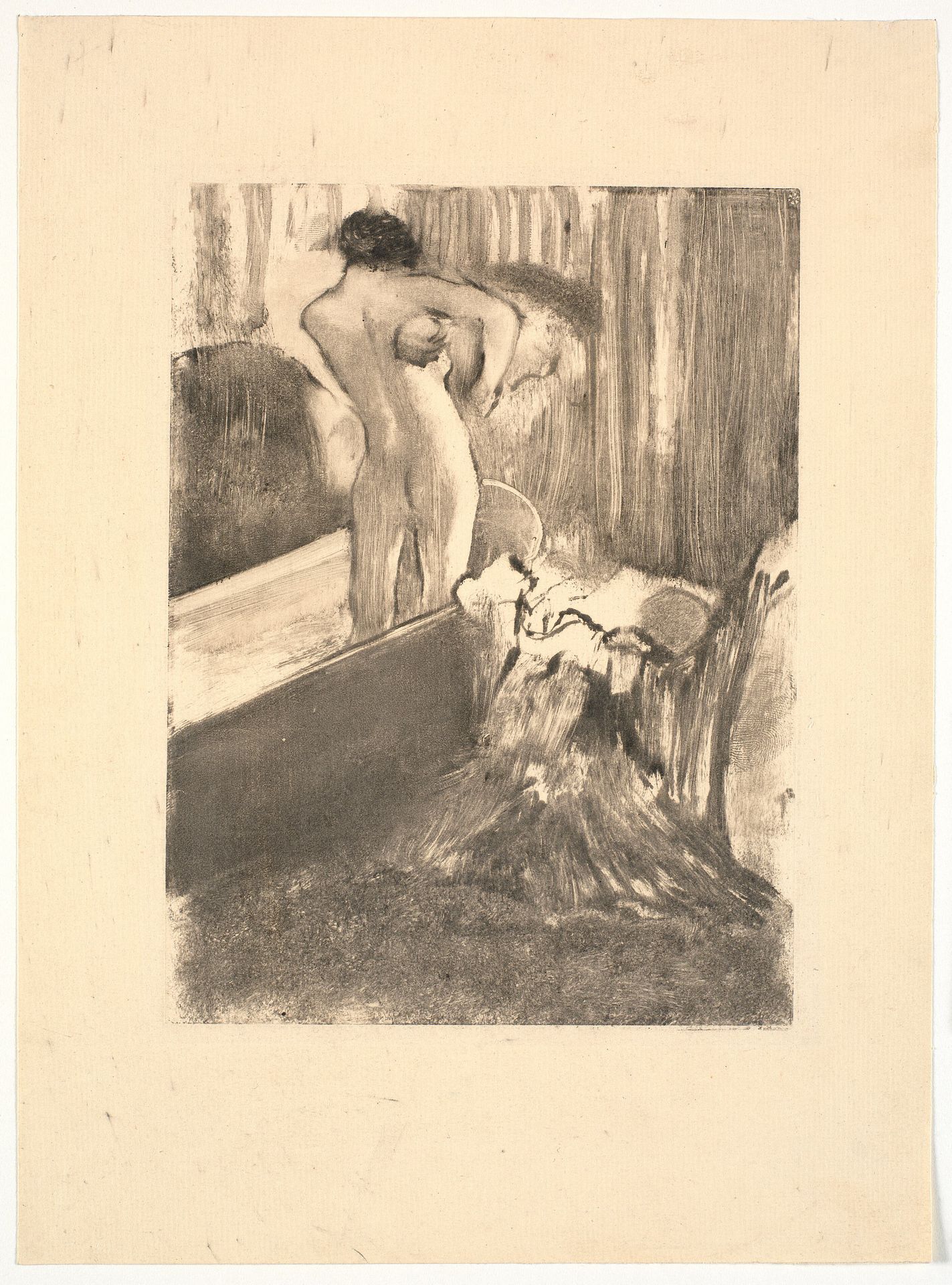 Le bain by Edgar Degas