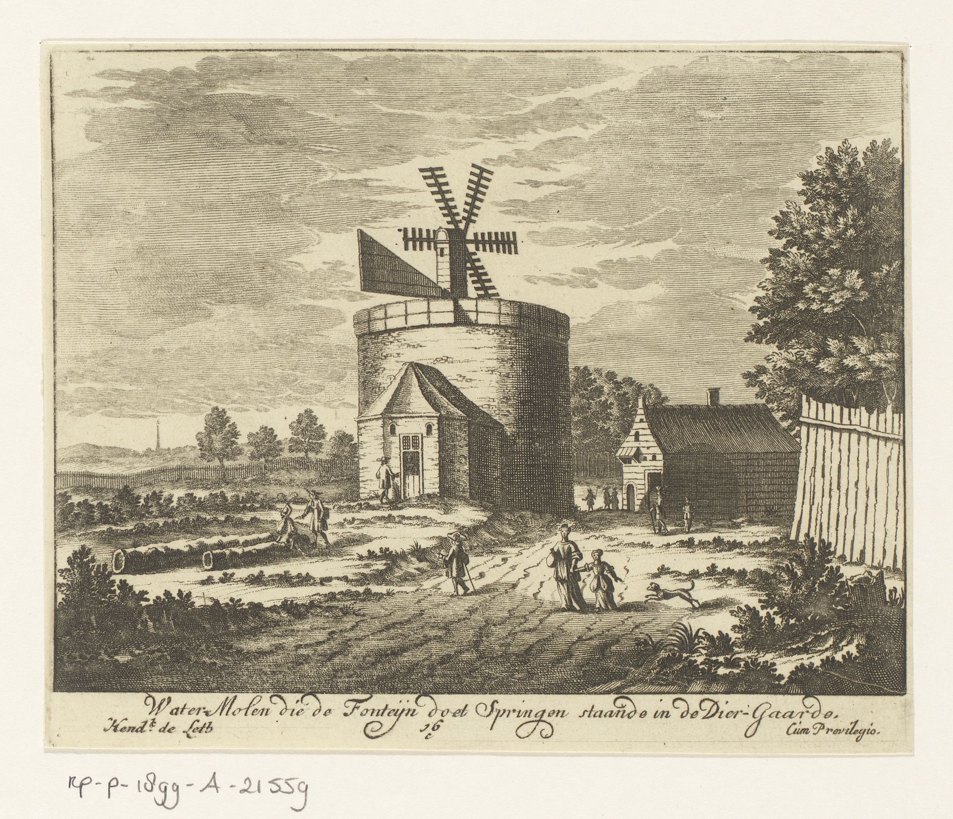 Watermolen op het landgoed van Paleis Soestdijk by Hendrik de Leth
