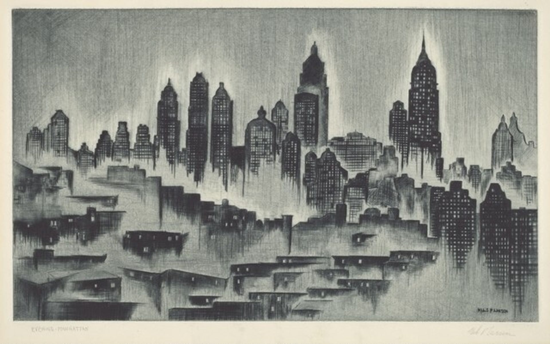 Evening Manhattan by Nils Paul Larsen