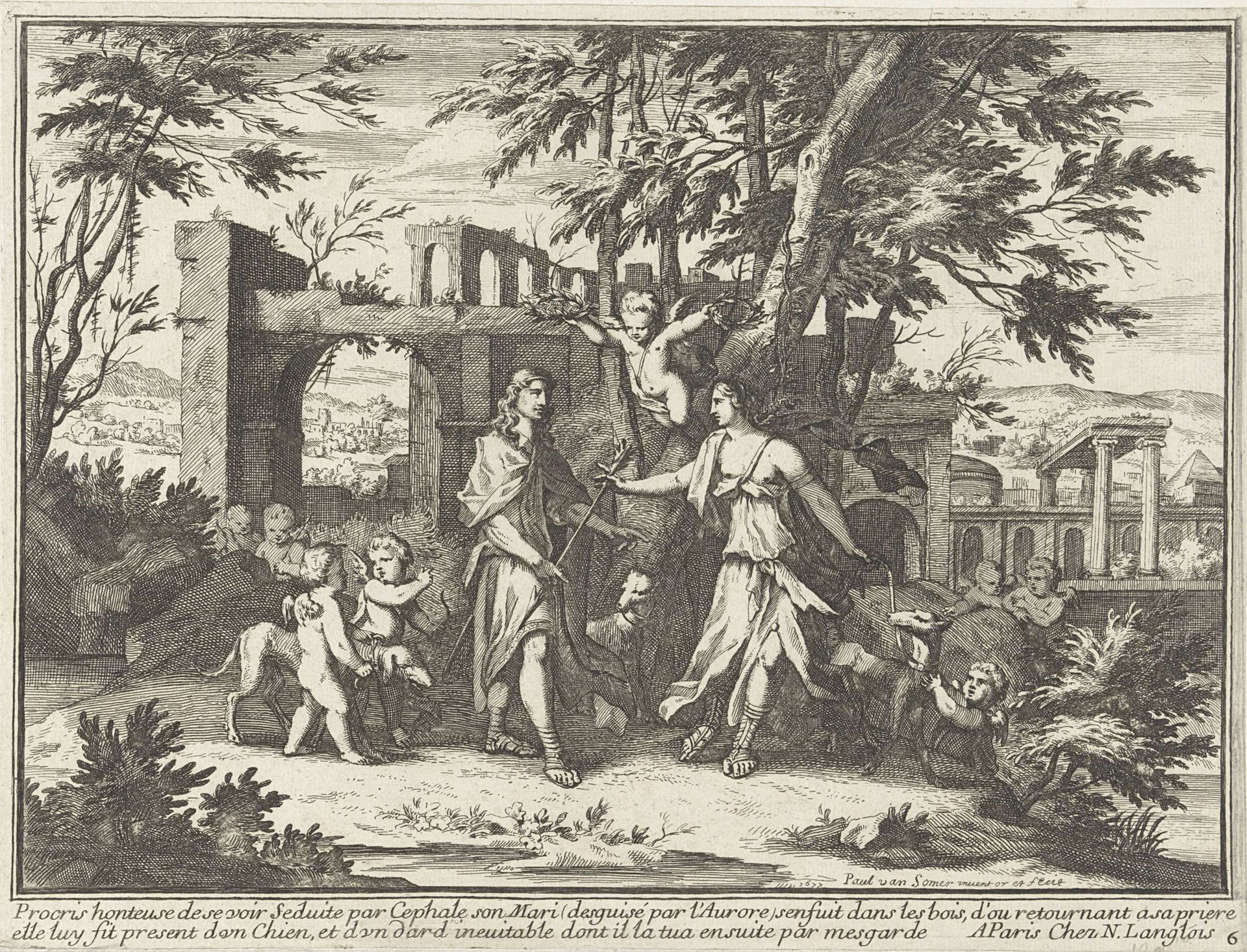 Procris en de vermomde Cephalus by Paul van (II) Somer