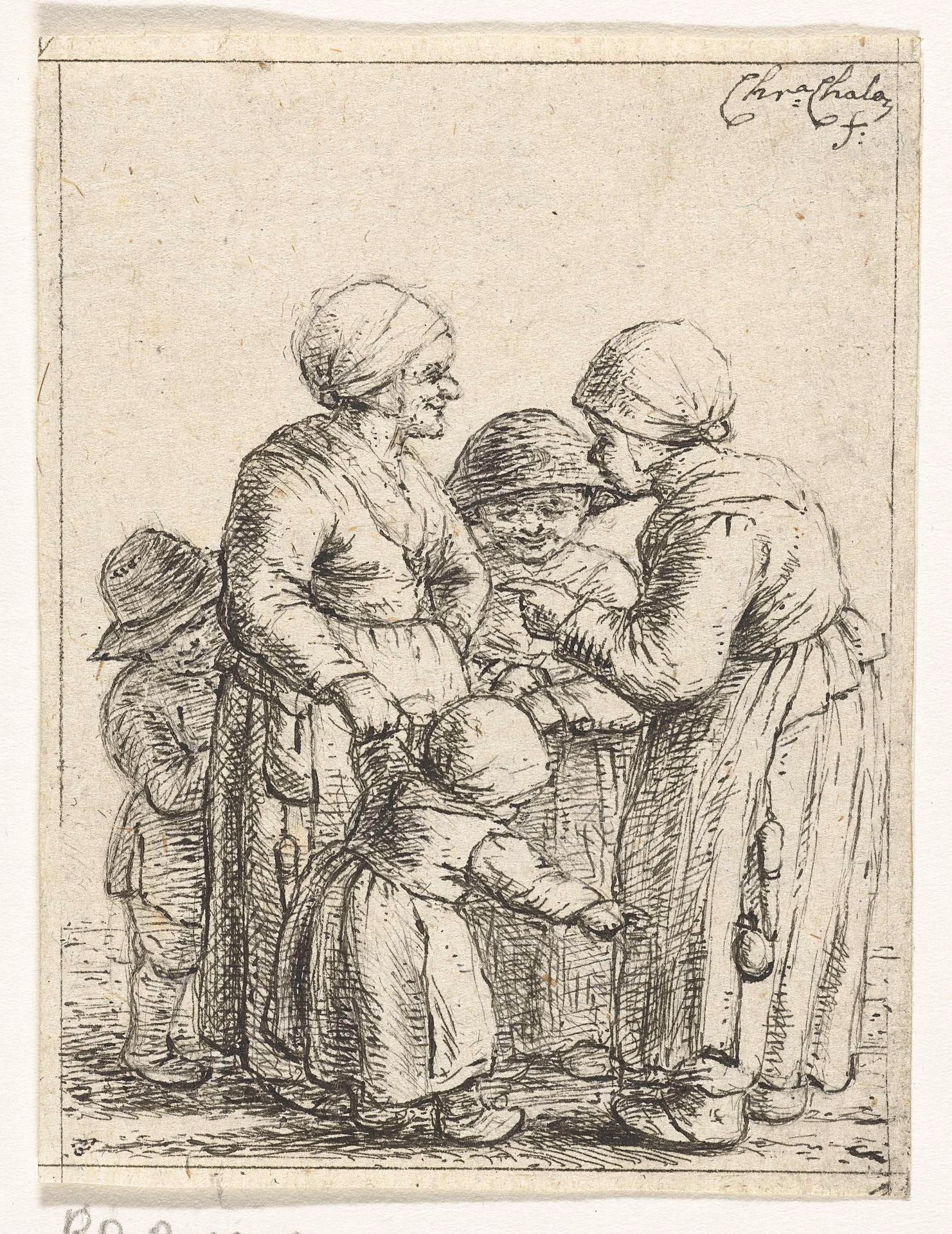 Drie vrouwen in gesprek by Christina Chalon