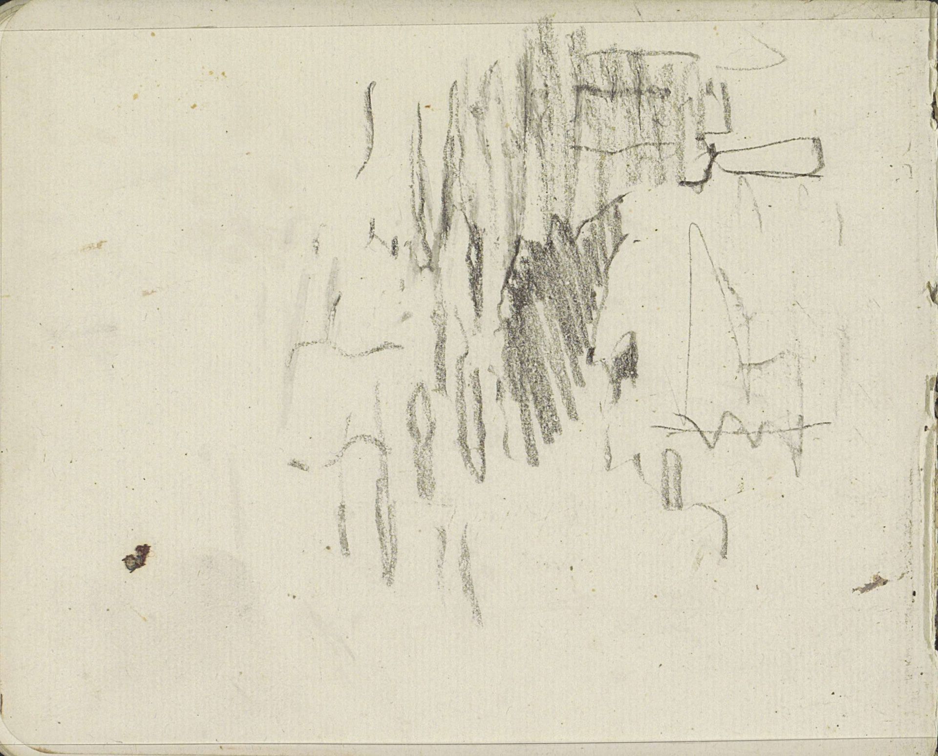 Landschap, mogelijk met water en bebouwing by Willem Witsen