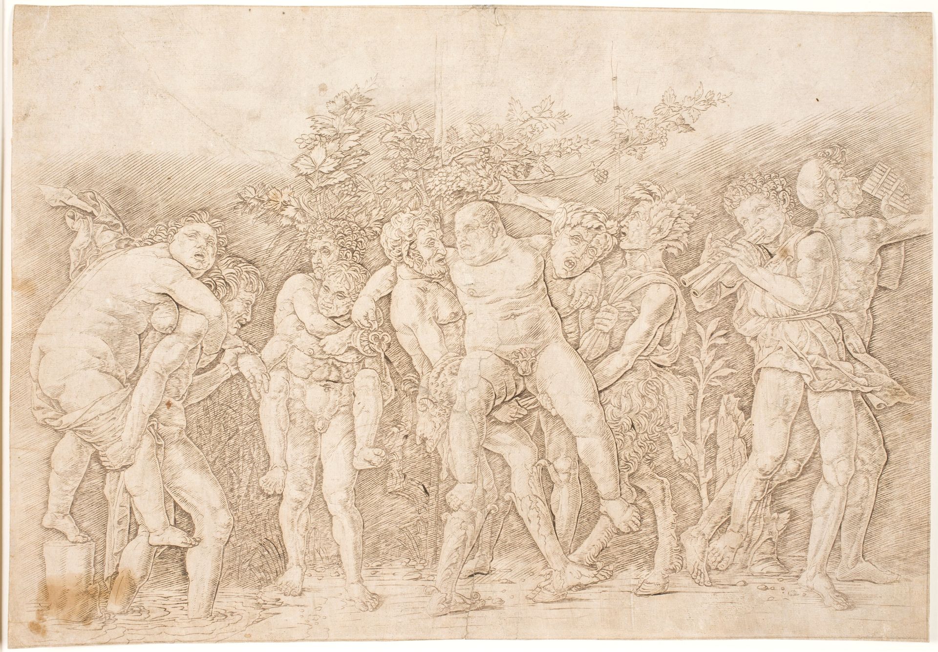 Bakkanal med Silén by Andrea Mantegna