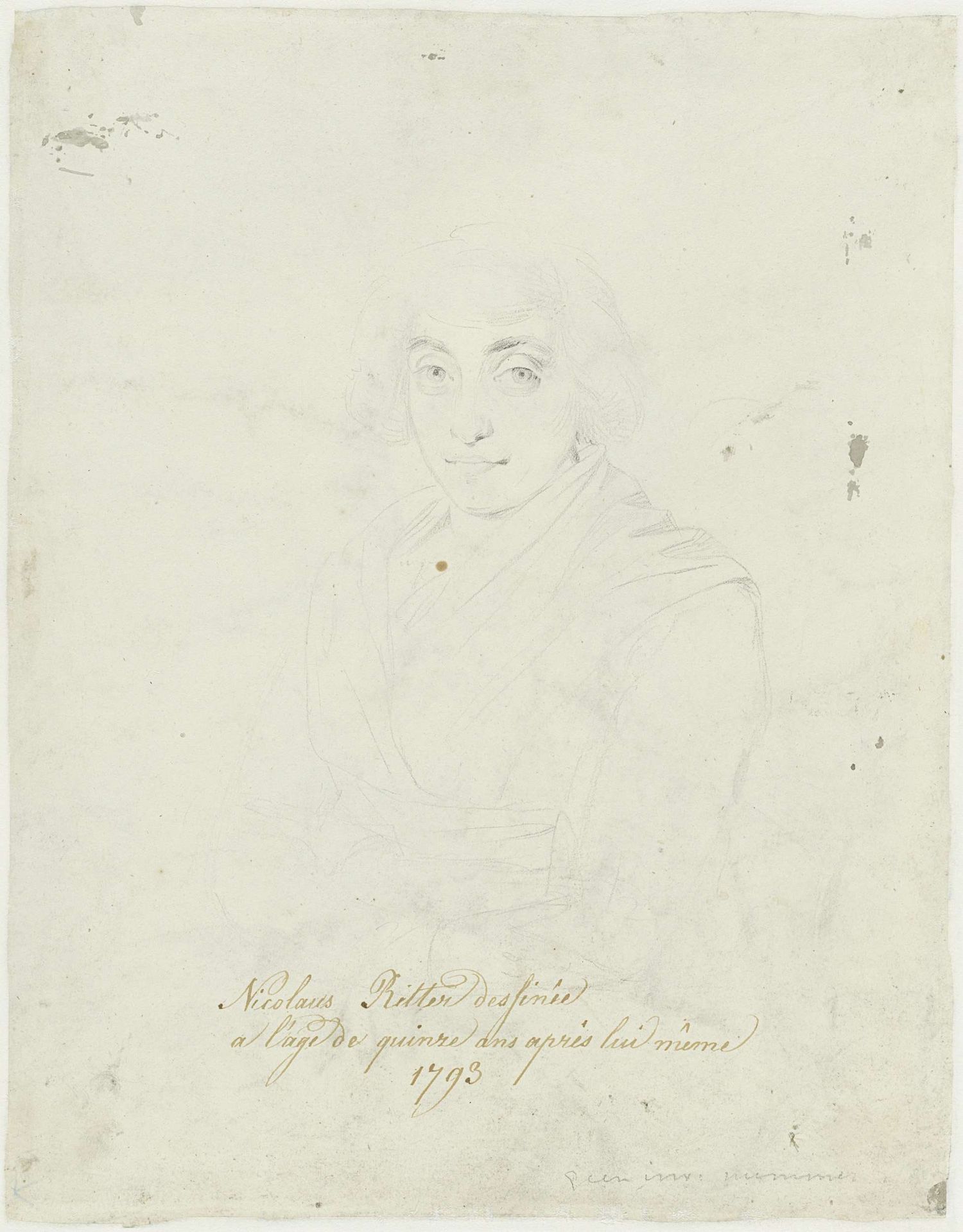 Zelfportret van Nicolaus Ritter by Nicolaus Ritter jr.
