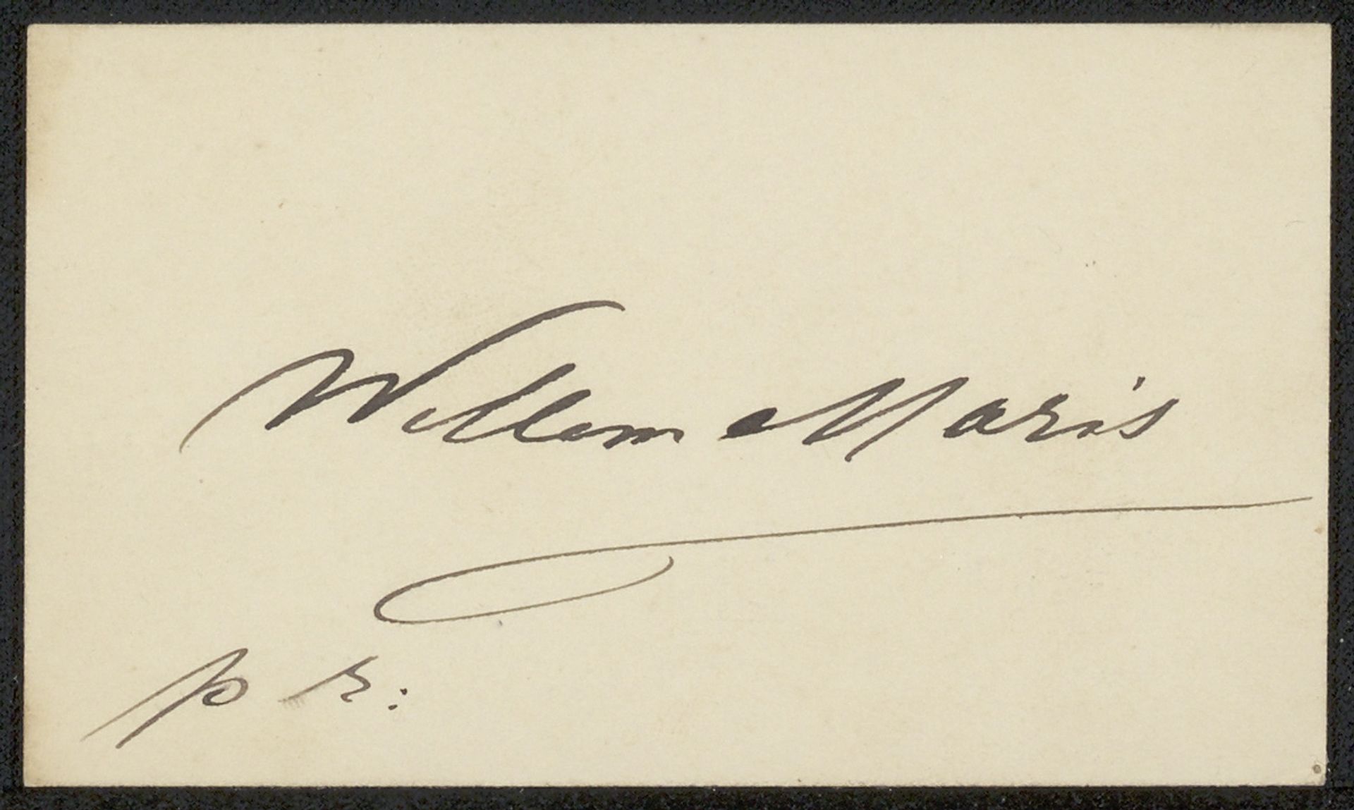 Visitekaartje aan Philip Zilcken by Willem Maris