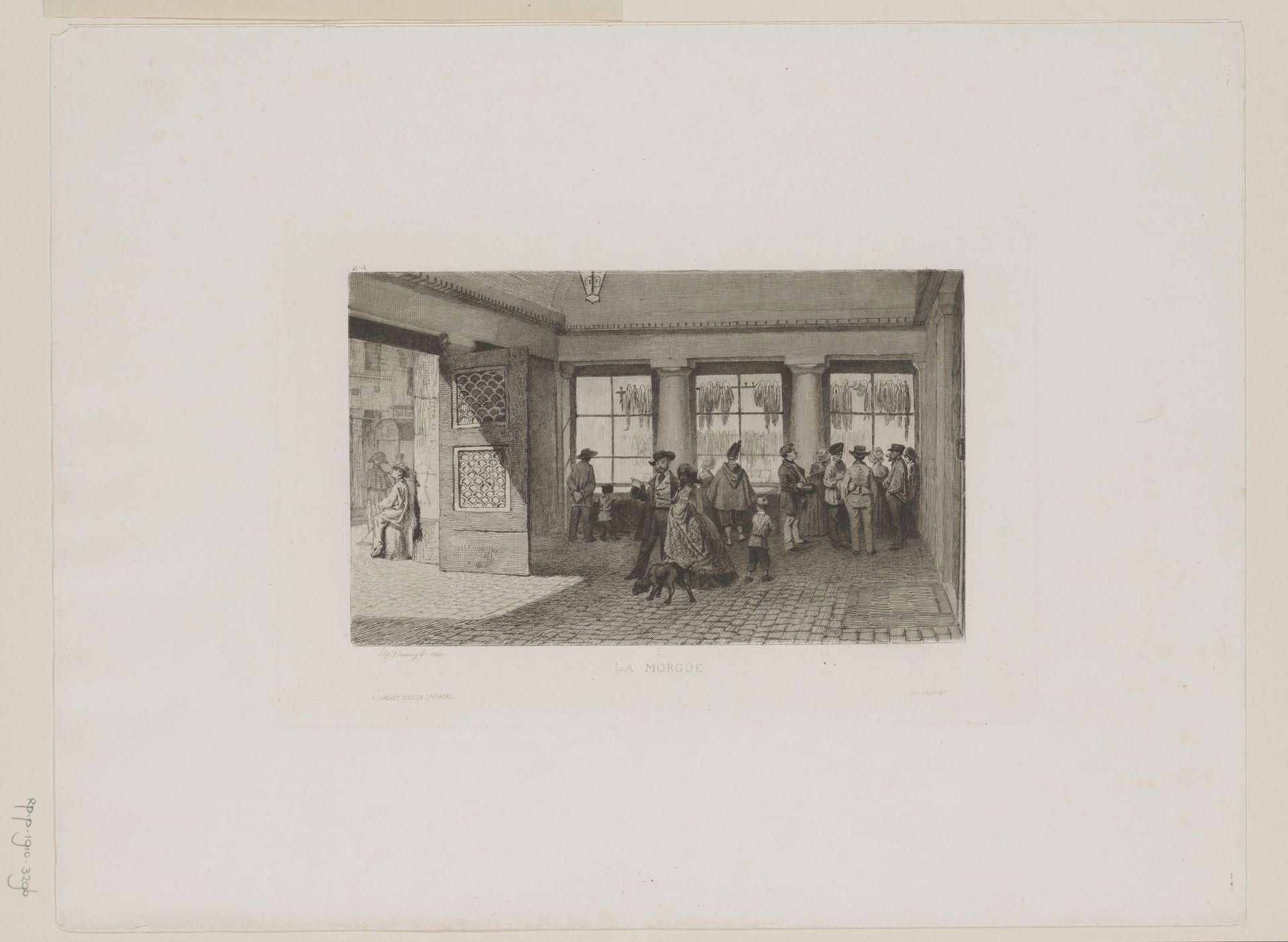 Interieur van een slagerij by Léopold Flameng