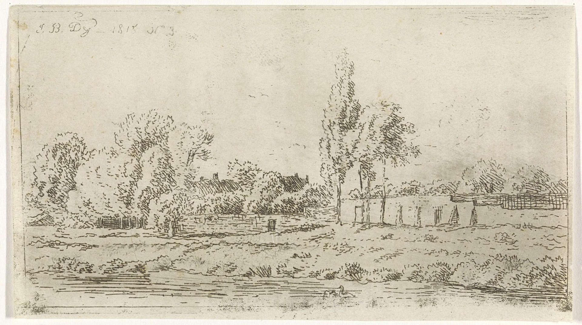 Landschap met boerderij by Jan Baptiste de Jonghe