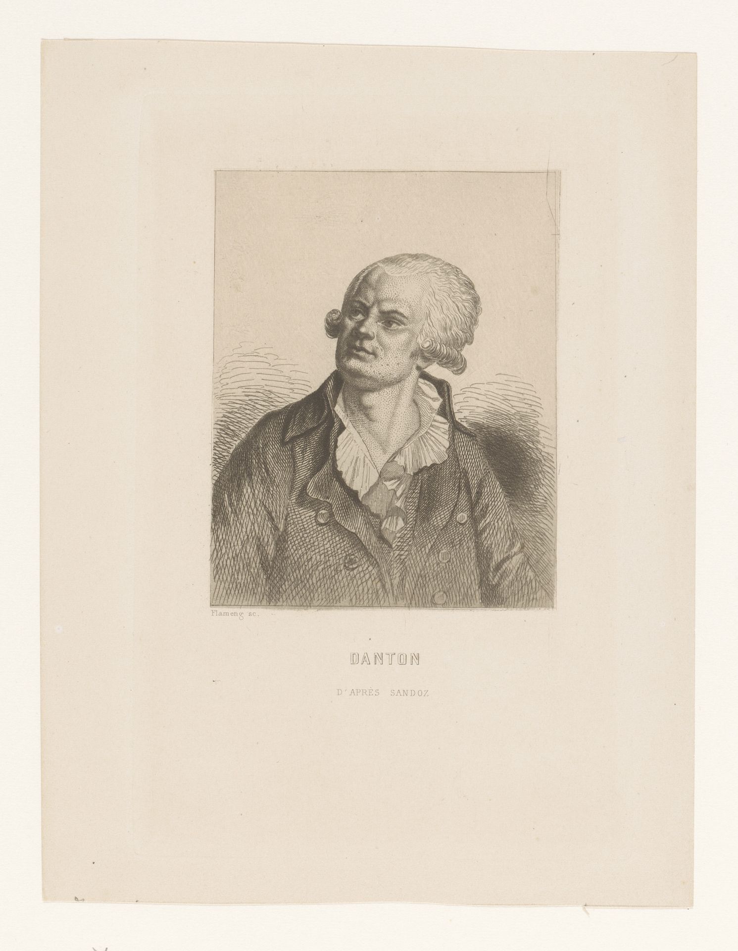 Portret van Georges-Jacques Danton by Léopold Flameng