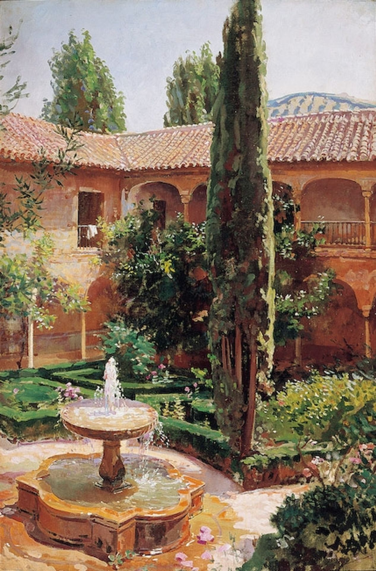 Patio De La Alhambra by José Garnelo