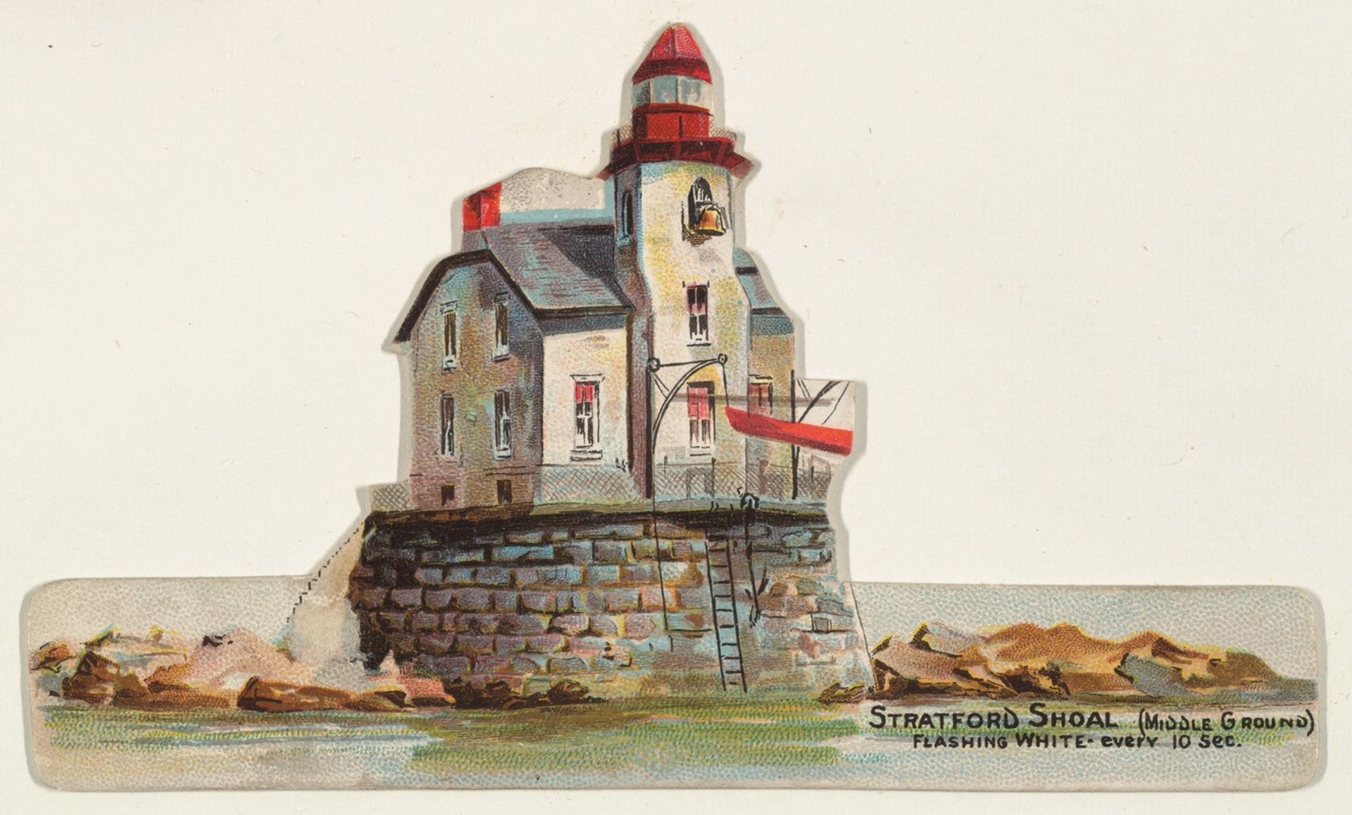 Stratford Shoal, from the Lighthouses series (N119) issued by Duke Sons & Co. to promote Honest Long Cut Tobacco by W. Duke, Sons & Co.