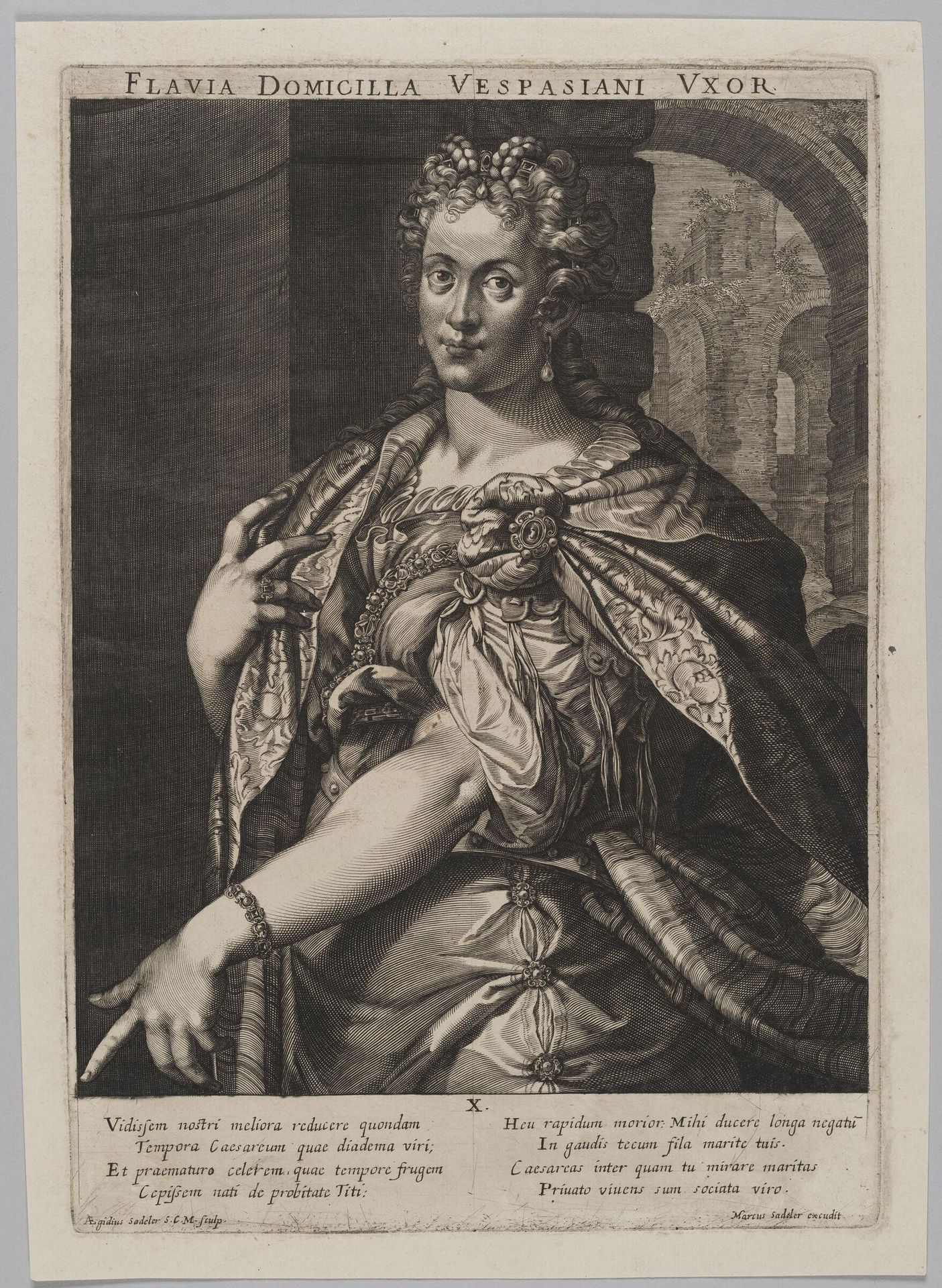 Flavia Domitilla, Wife of Vespasian by Aegidius Sadeler II