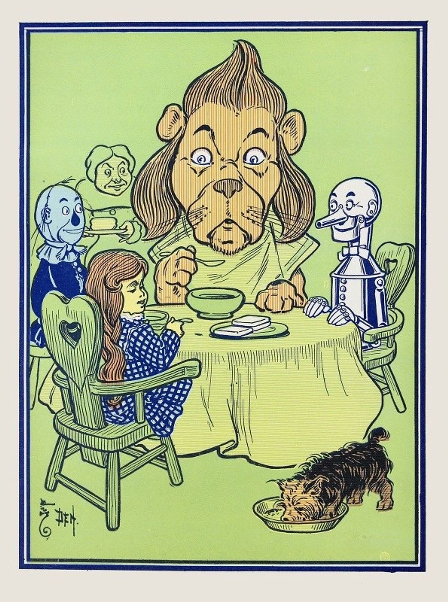 The lion ate some of the porridge by William Wallace Denslow