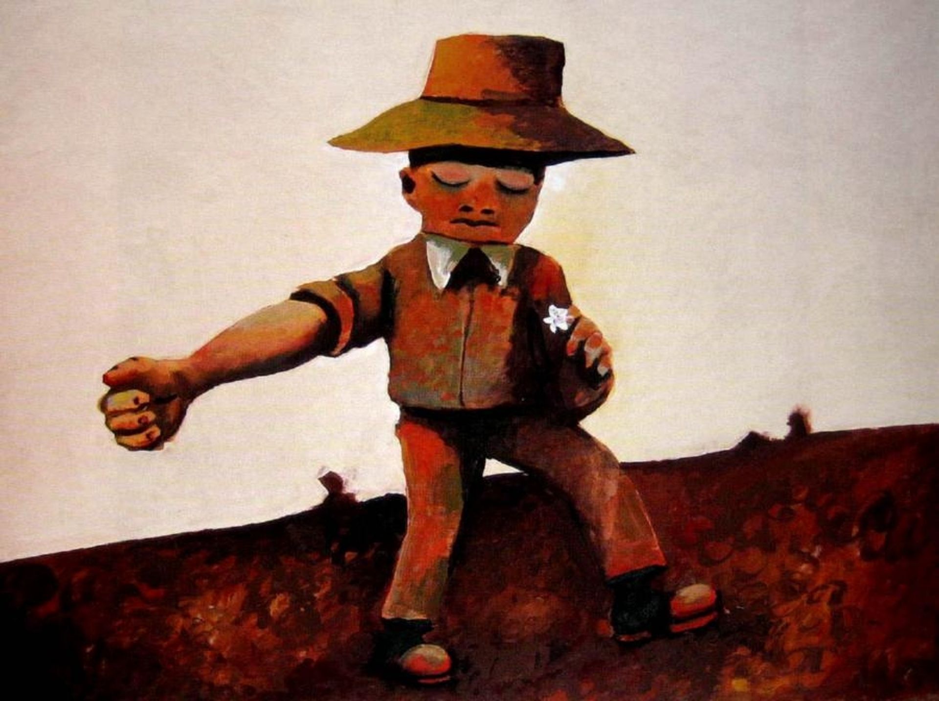 Holding a Flower by Charles Blackman