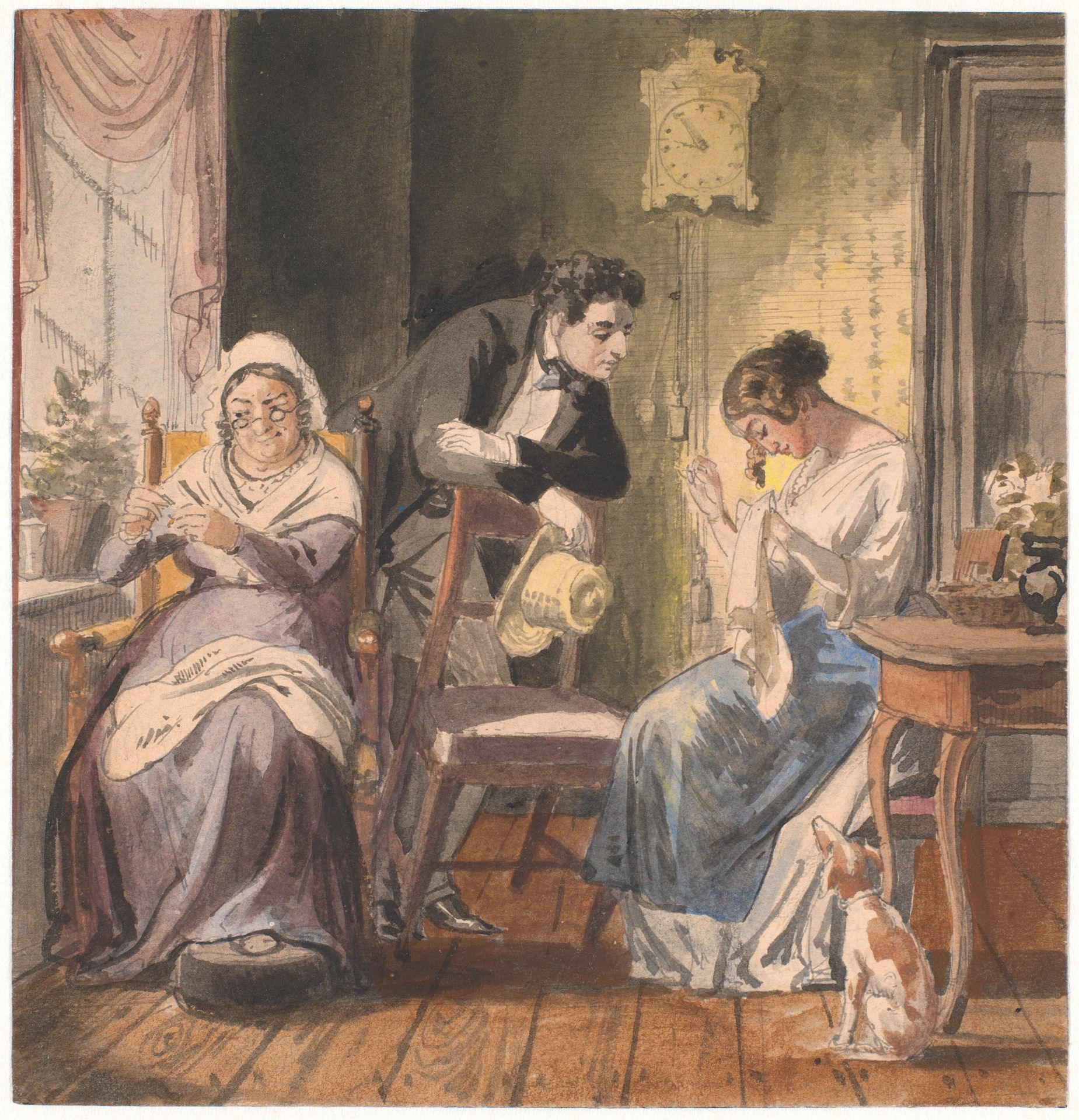 Et besøg (Et besøg fra hverdagslivet) by Wilhelm Marstrand