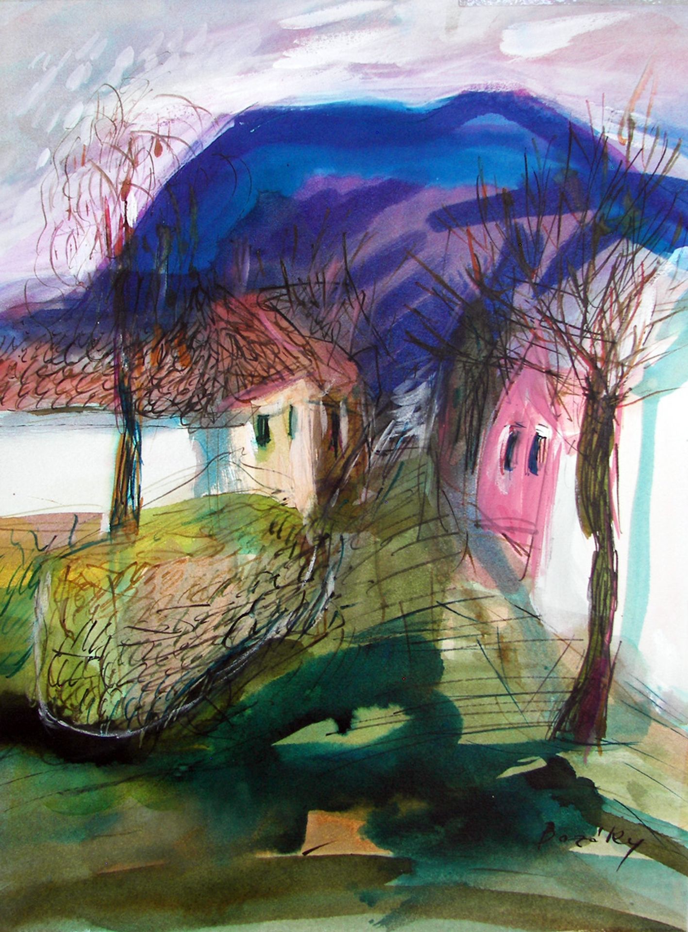 Street in Tapolca by Maria Bozoky