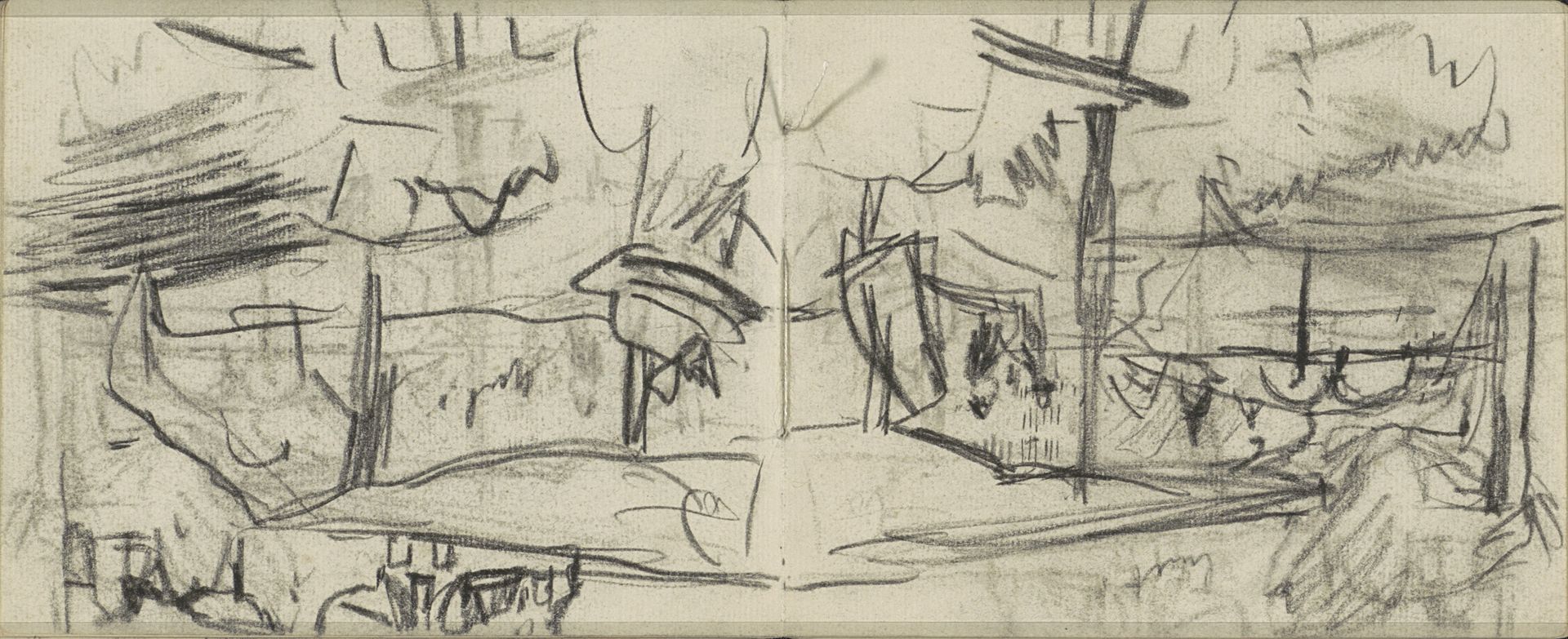 Gezicht op een bloemenstal bij de Appelmarkt aan het Singel by George Hendrik Breitner