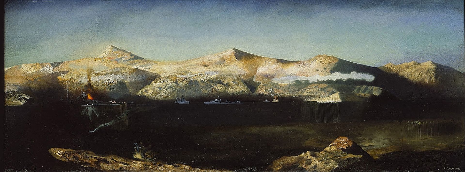 Midget Submarine Attack on the 'Tirpitz', 22 September 1943 by Richard Eurich