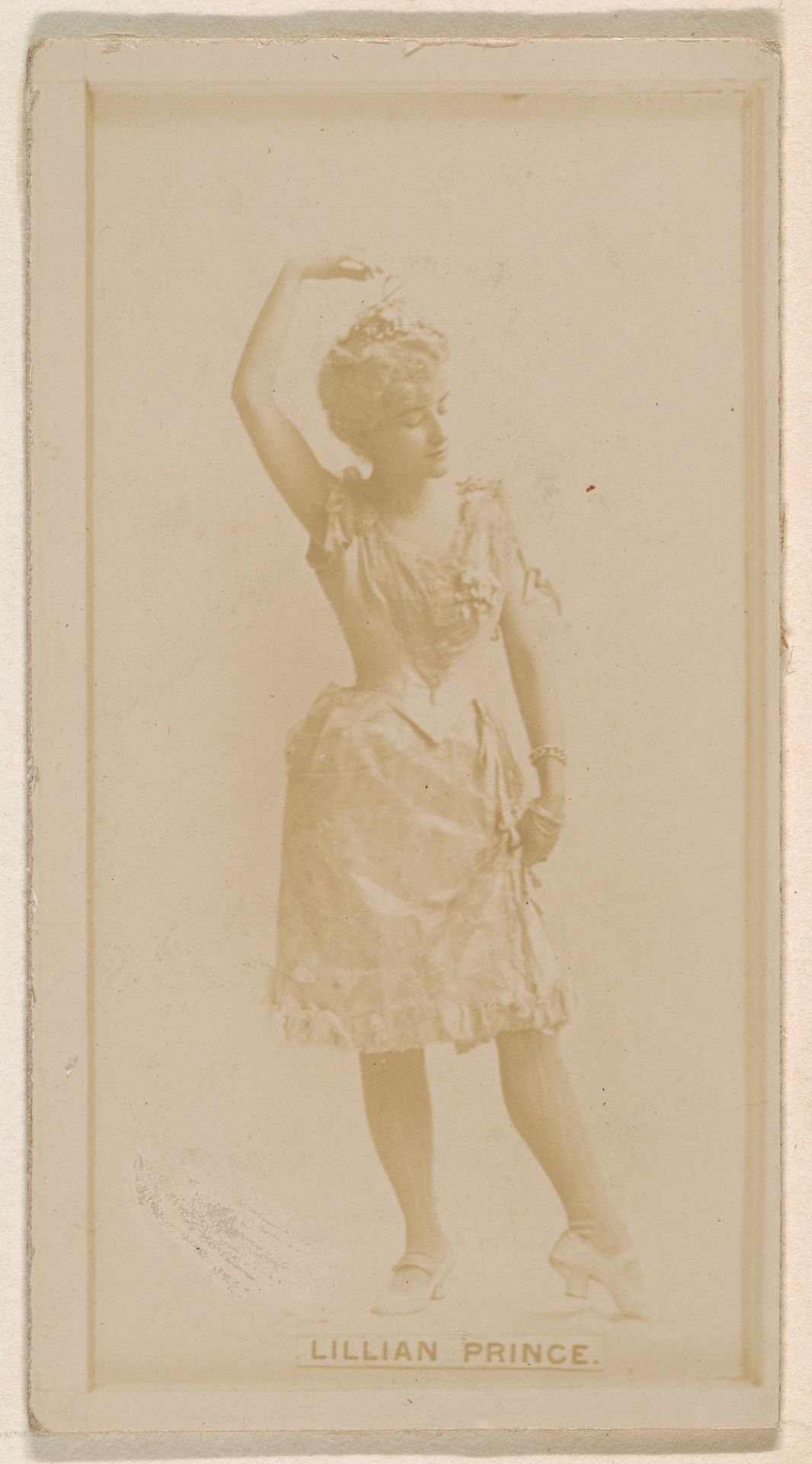 Lillian Prince, from the Actresses series (N245) issued by Kinney Brothers to promote Sweet Caporal Cigarettes by Kinney Brothers Tobacco Company