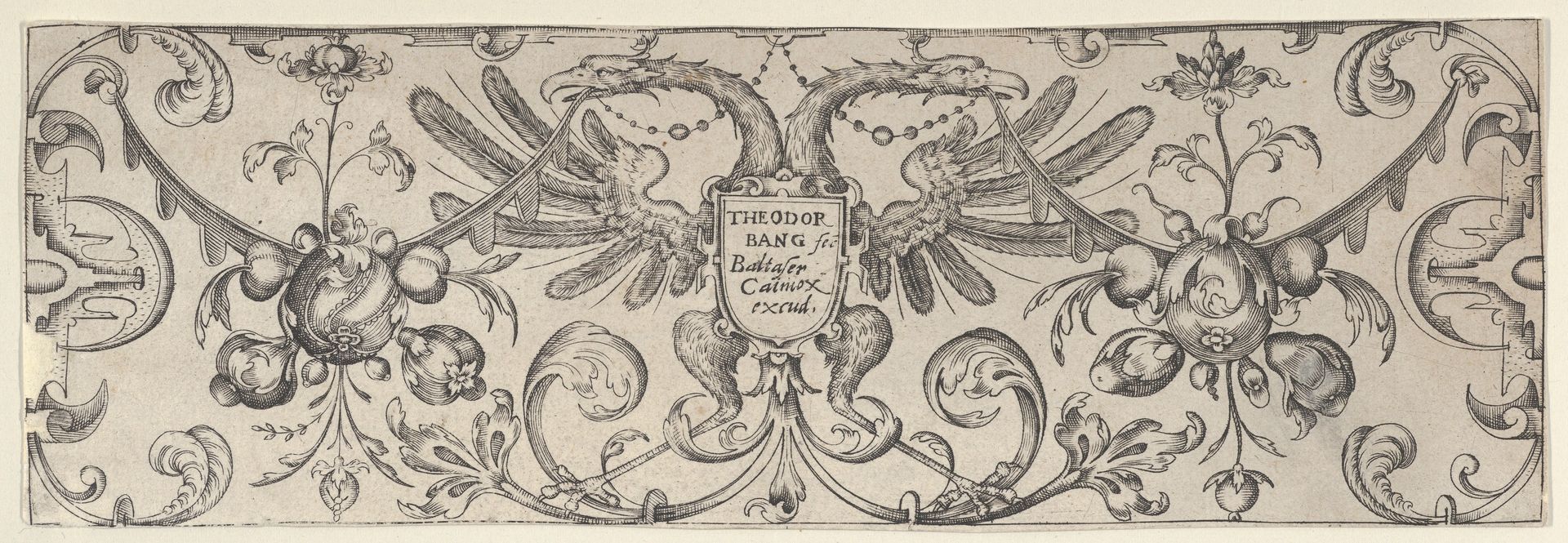 Friezes with Birds, Flowers and Meandering Wreaths and Scrolls (1) by Theodor Bang