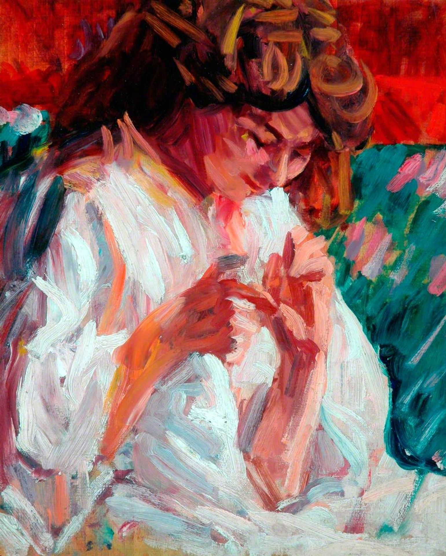 Girl Mending by Roderic O'Conor
