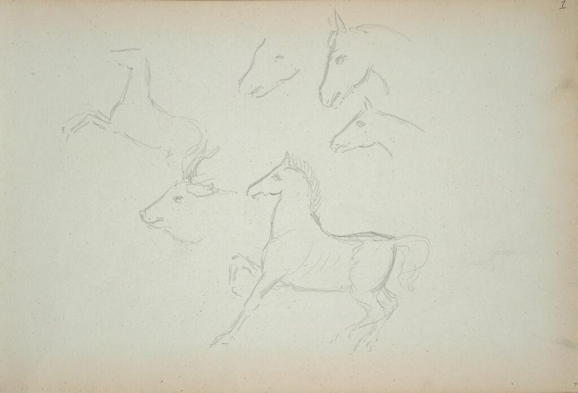 Sketches of Horses by John Singer Sargent