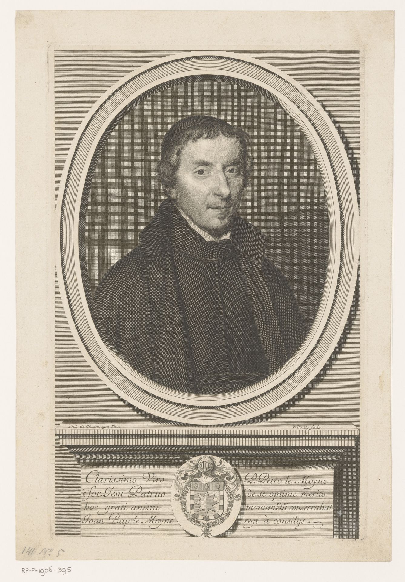 Portret van Pierre Le Moyne by Francois de Poilly