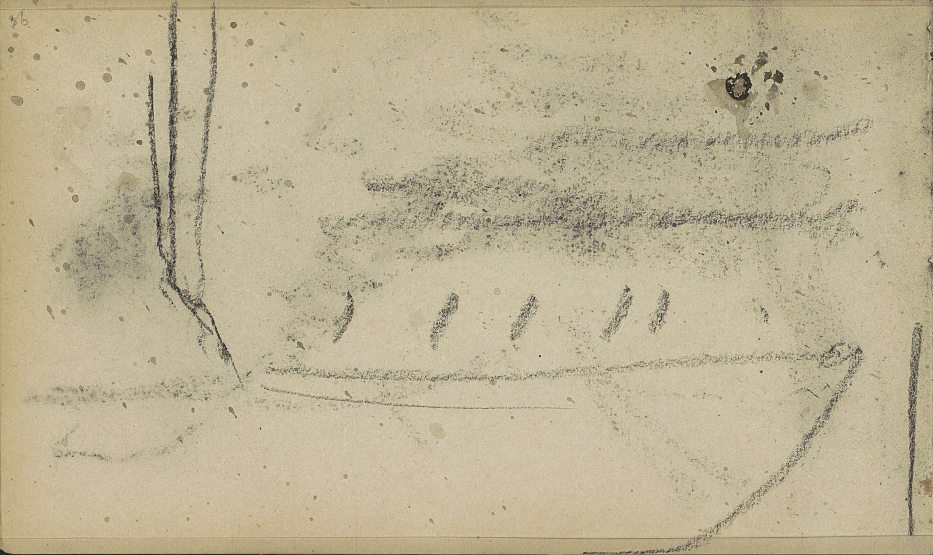 Studie, mogelijk van een gebouw by Willem Witsen