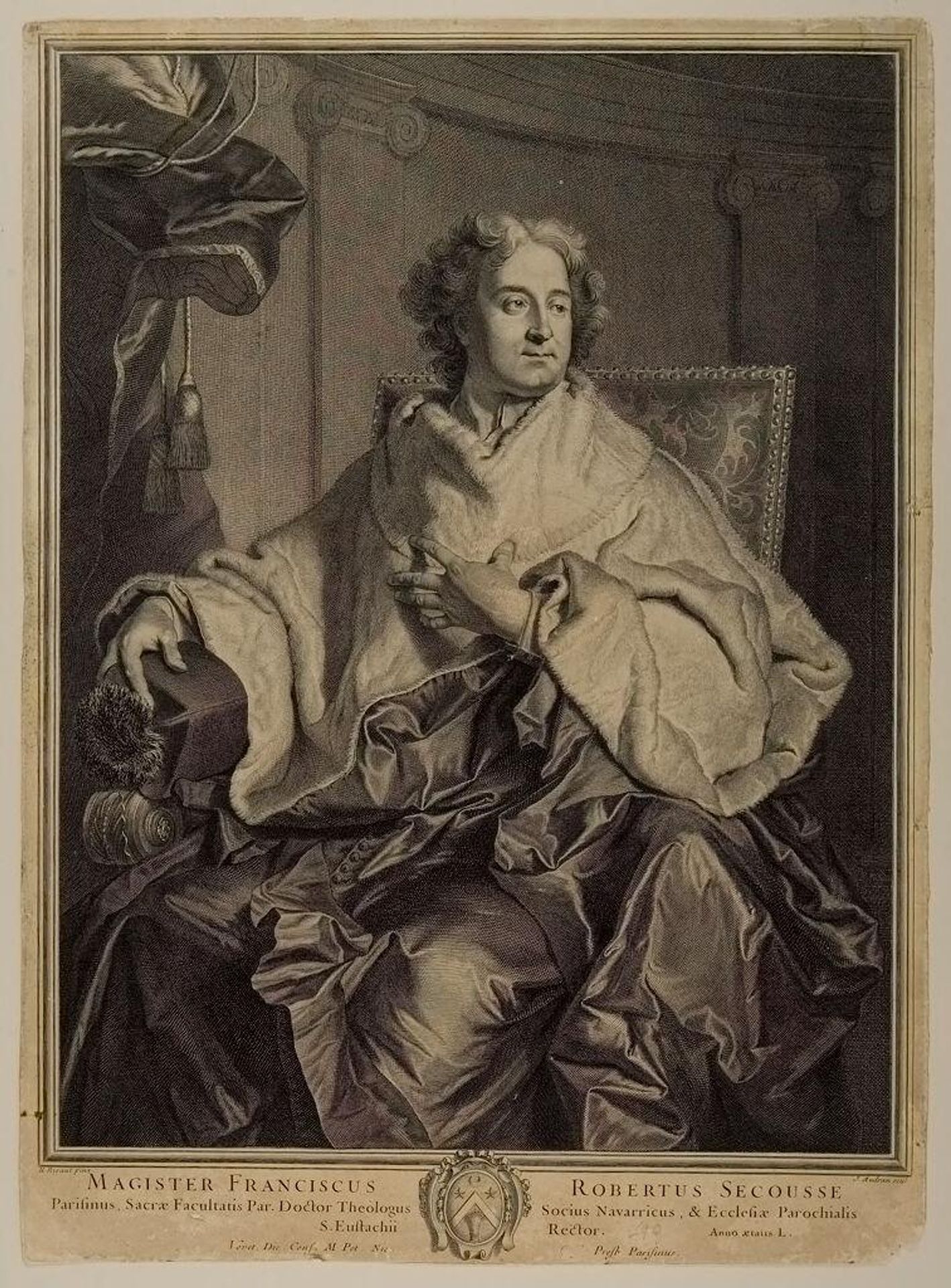 Franciscus Robertus Secousse by Jean Audran