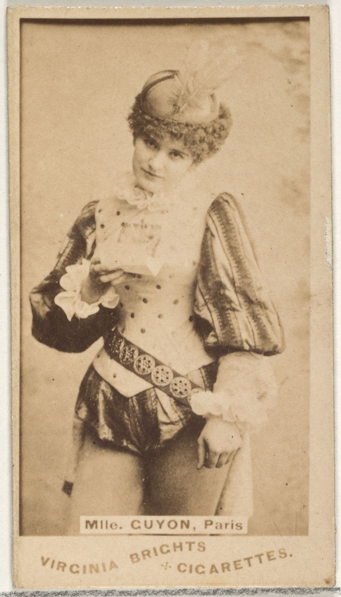 Mlle. Guyon, Paris, from the Actors and Actresses series (N45, Type 1) for Virginia Brights Cigarettes by Allen & Ginter