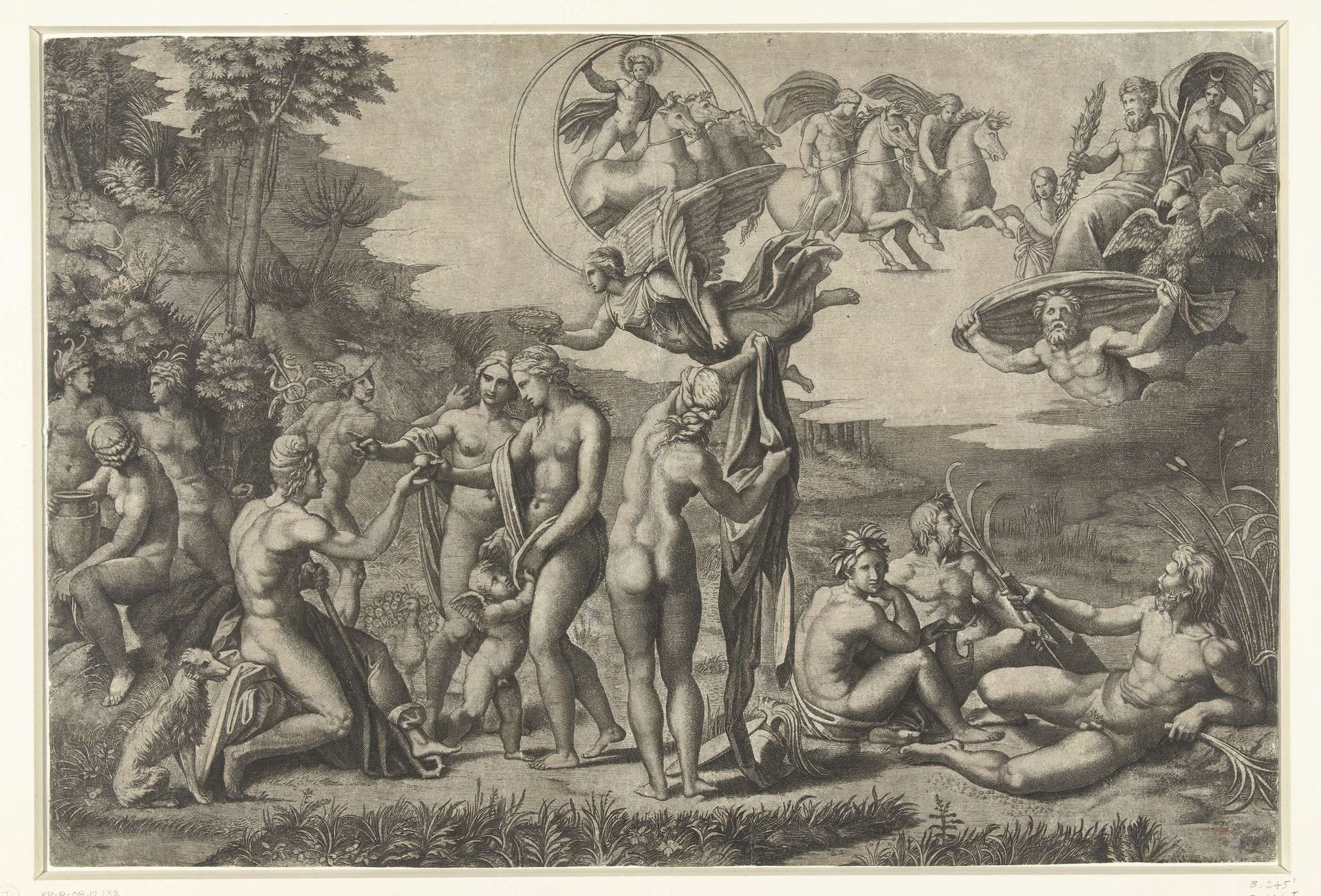 Oordeel van Paris by Marcantonio Raimondi