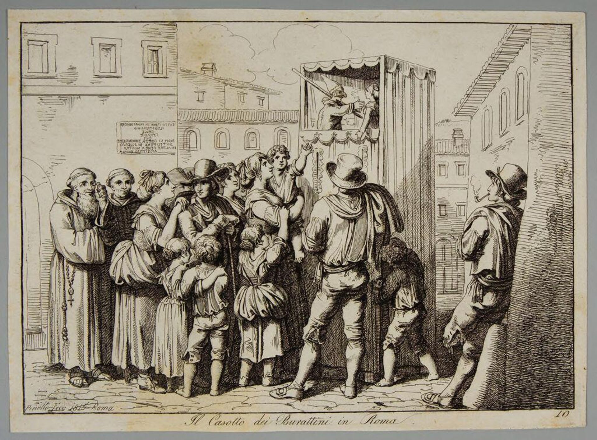 Punch and Judy Show in Rome by Bartolomeo Pinelli
