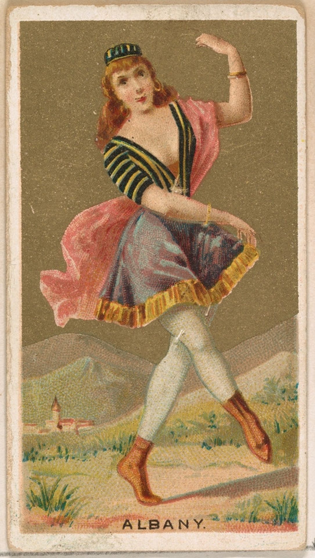 Albany, from the Dancing Girls of the World series (N185) issued by Wm. S. Kimball & Co. by William S. Kimball & Company