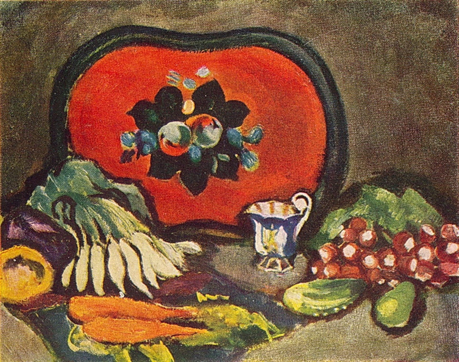 Still Life. Tray and vegetables. by Pyotr Konchalovsky