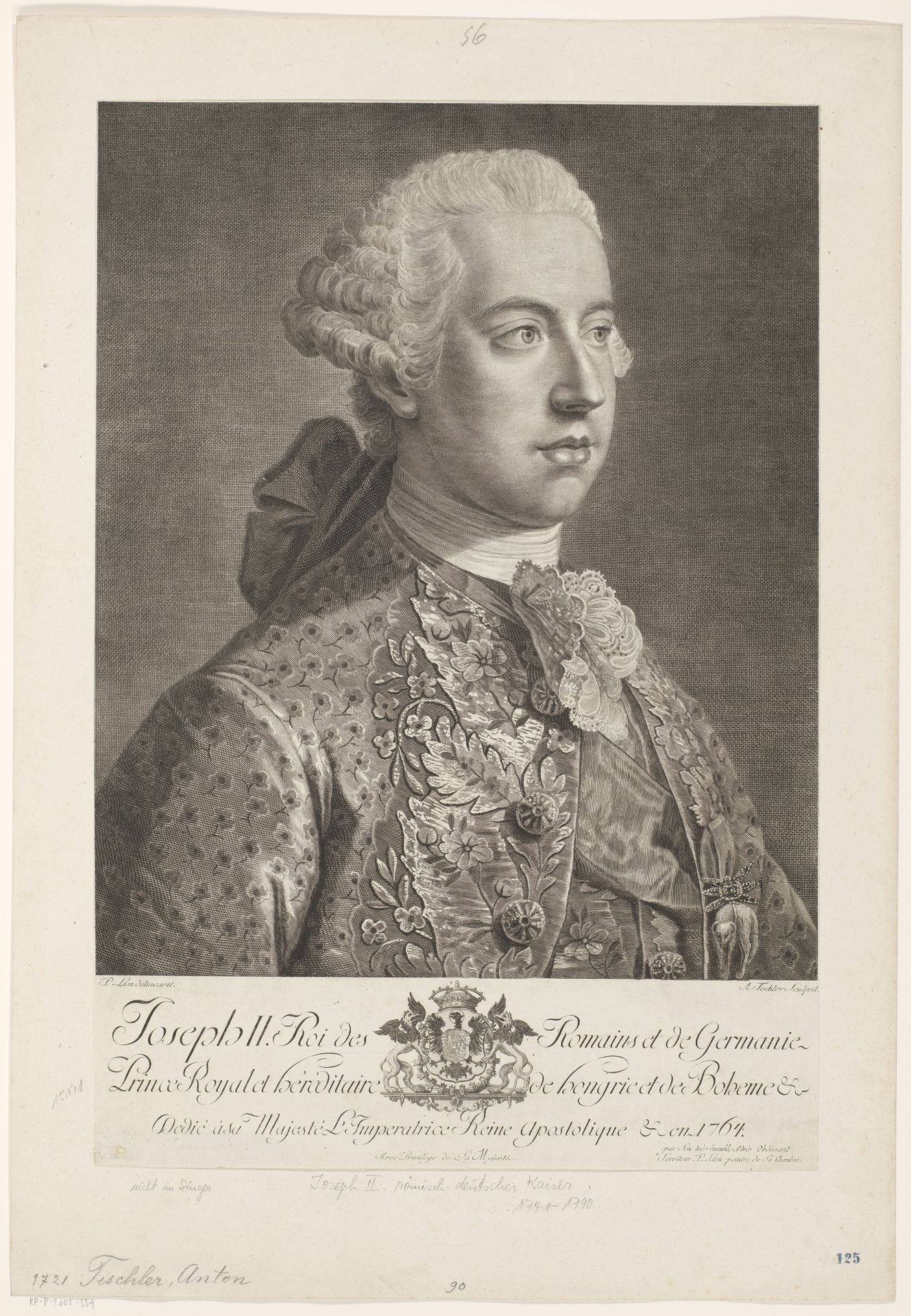 Portret van keizer Jozef II by Anton Tischler