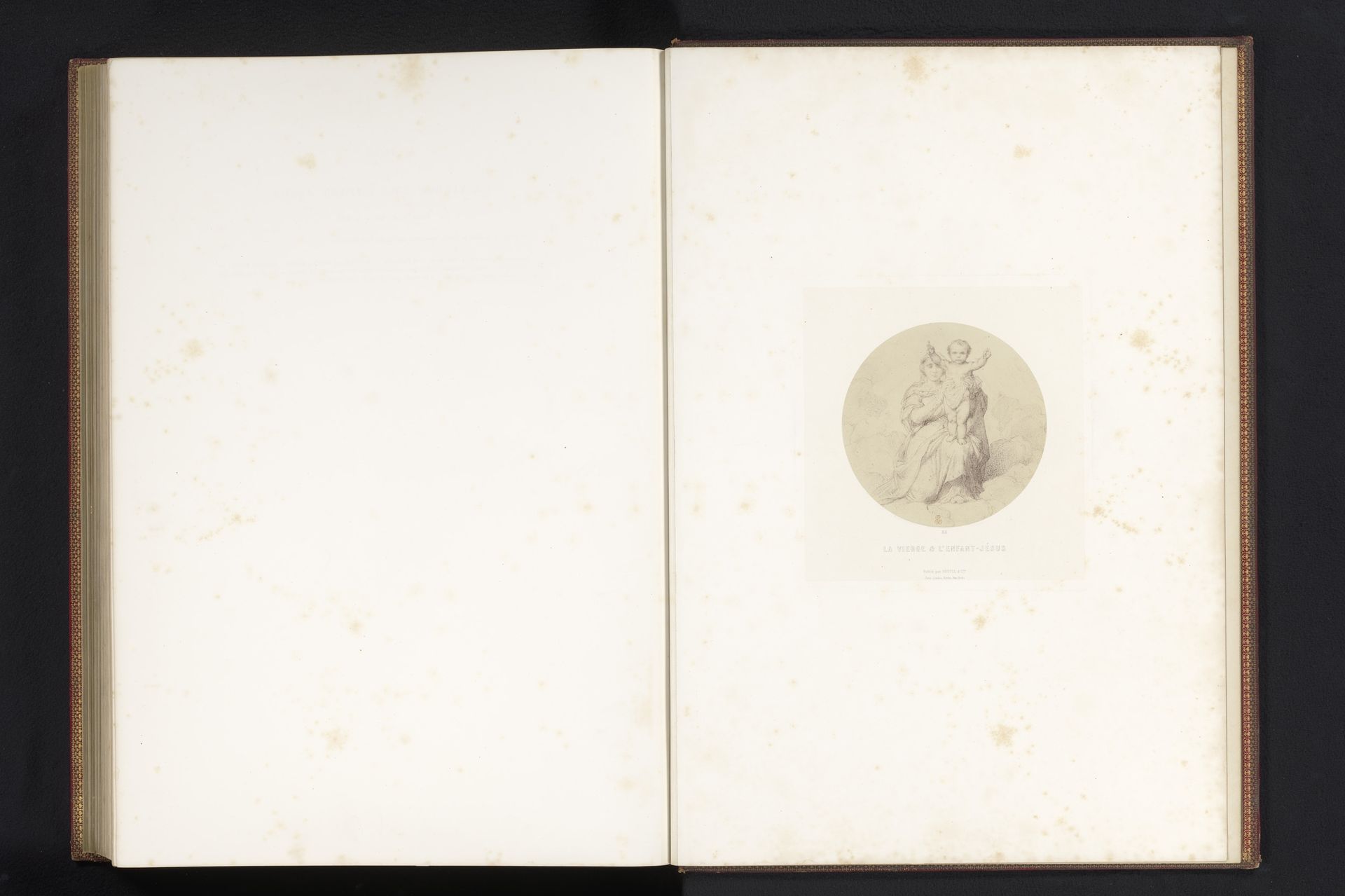 Fotoreproductie van een tekening van Maria met Christuskind door Paul Delaroche by Robert Jefferson Bingham